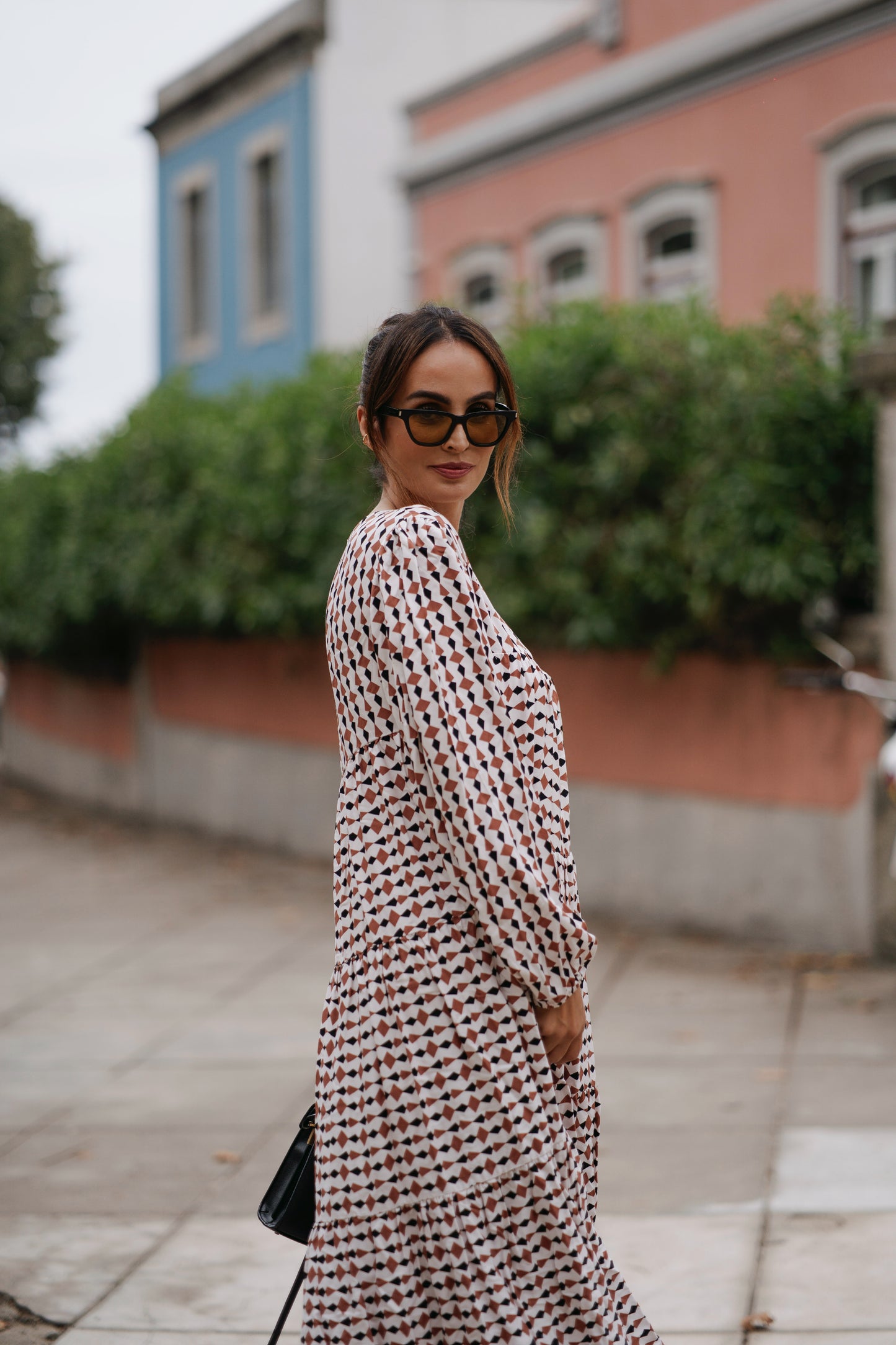Vestido comprido estampado