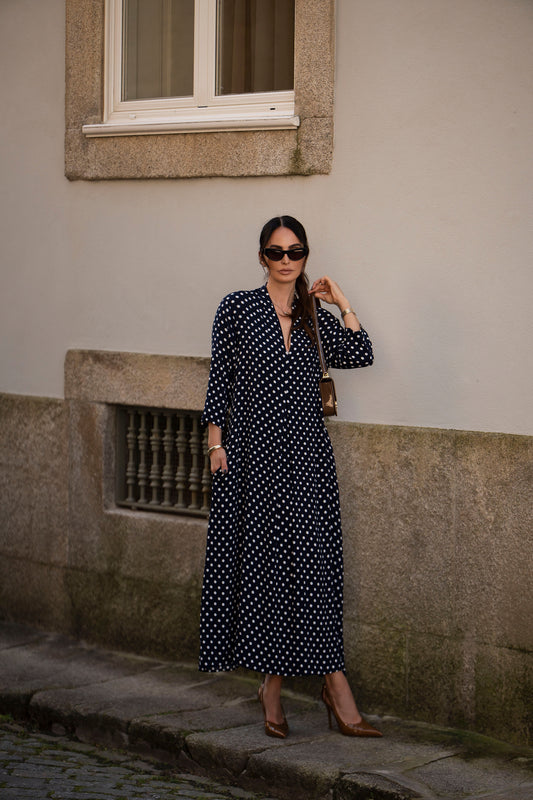 Vestido comprido estampado