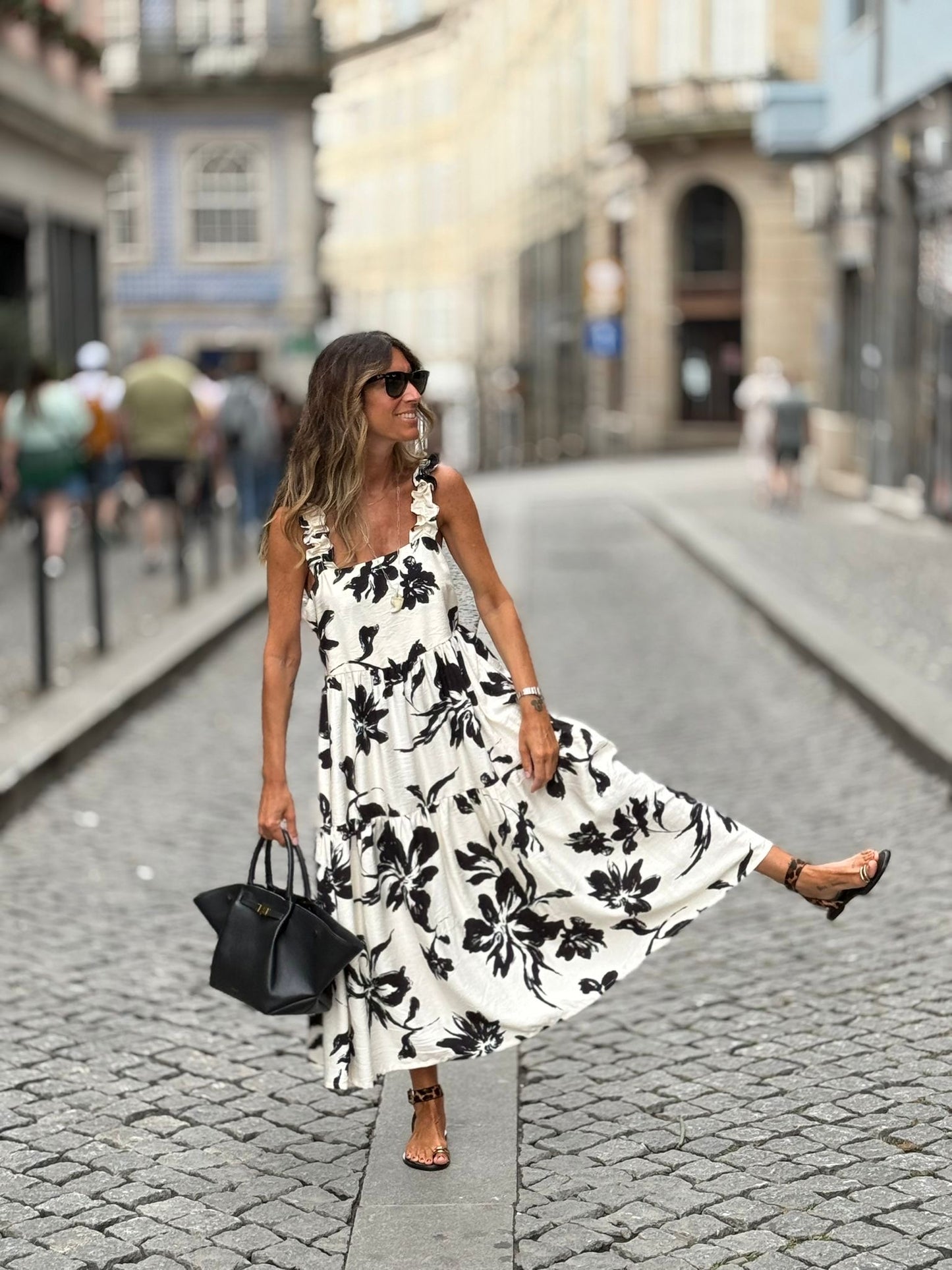 Vestido comprido com alças