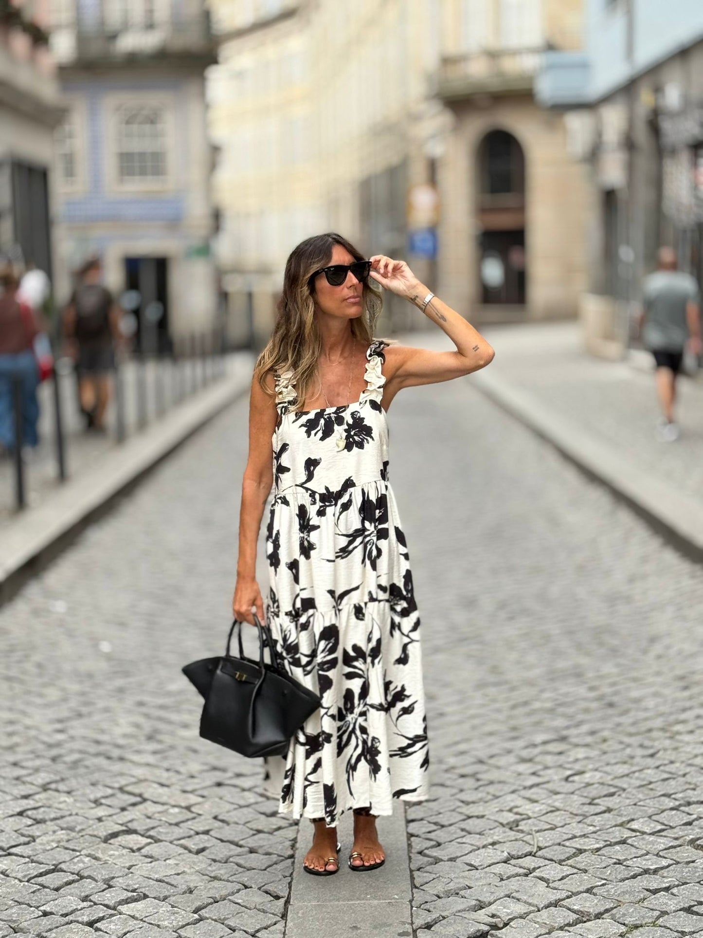 Vestido comprido com alças