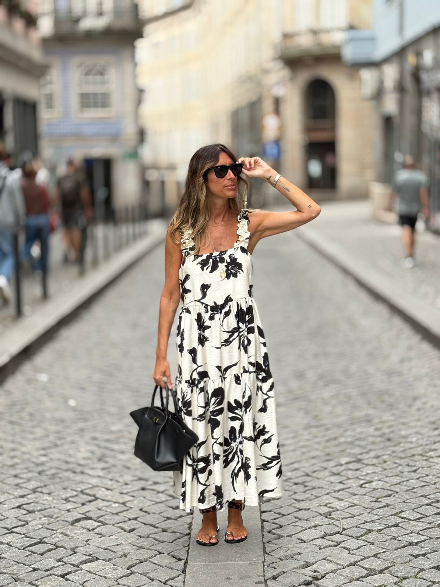 Vestido comprido com alças