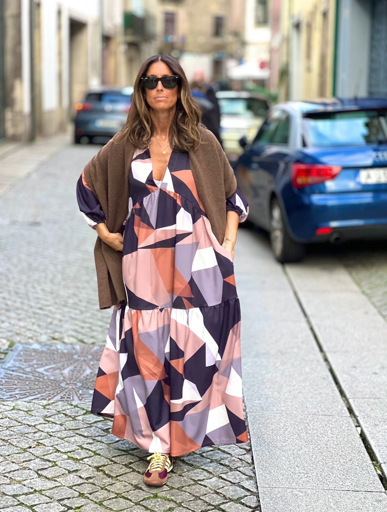 BACK IN STOCK- Vestido comprido com folho