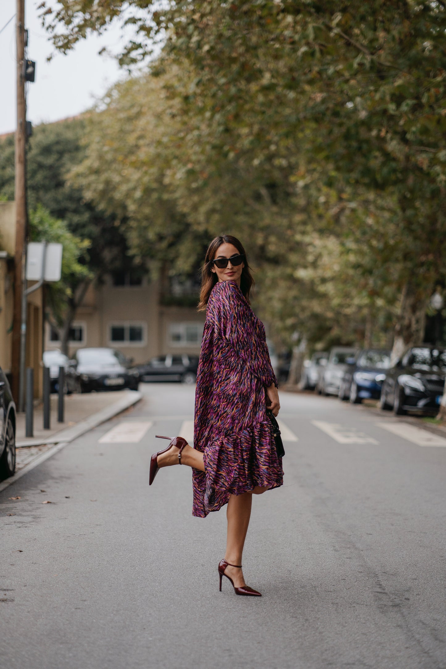Vestido comprido assimétrico