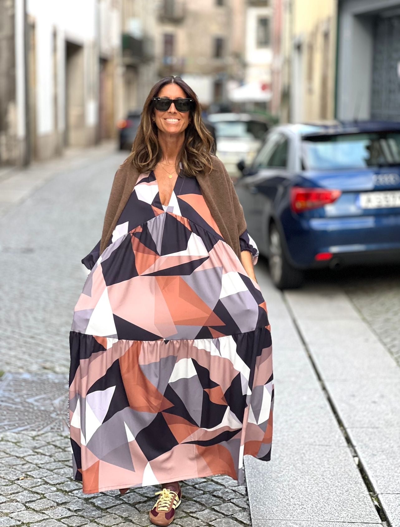 BACK IN STOCK- Vestido comprido com folho
