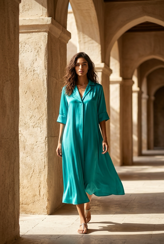 Vestido midi em viscose