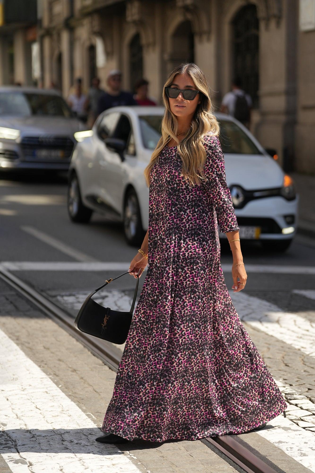 Vestido comprido em malha