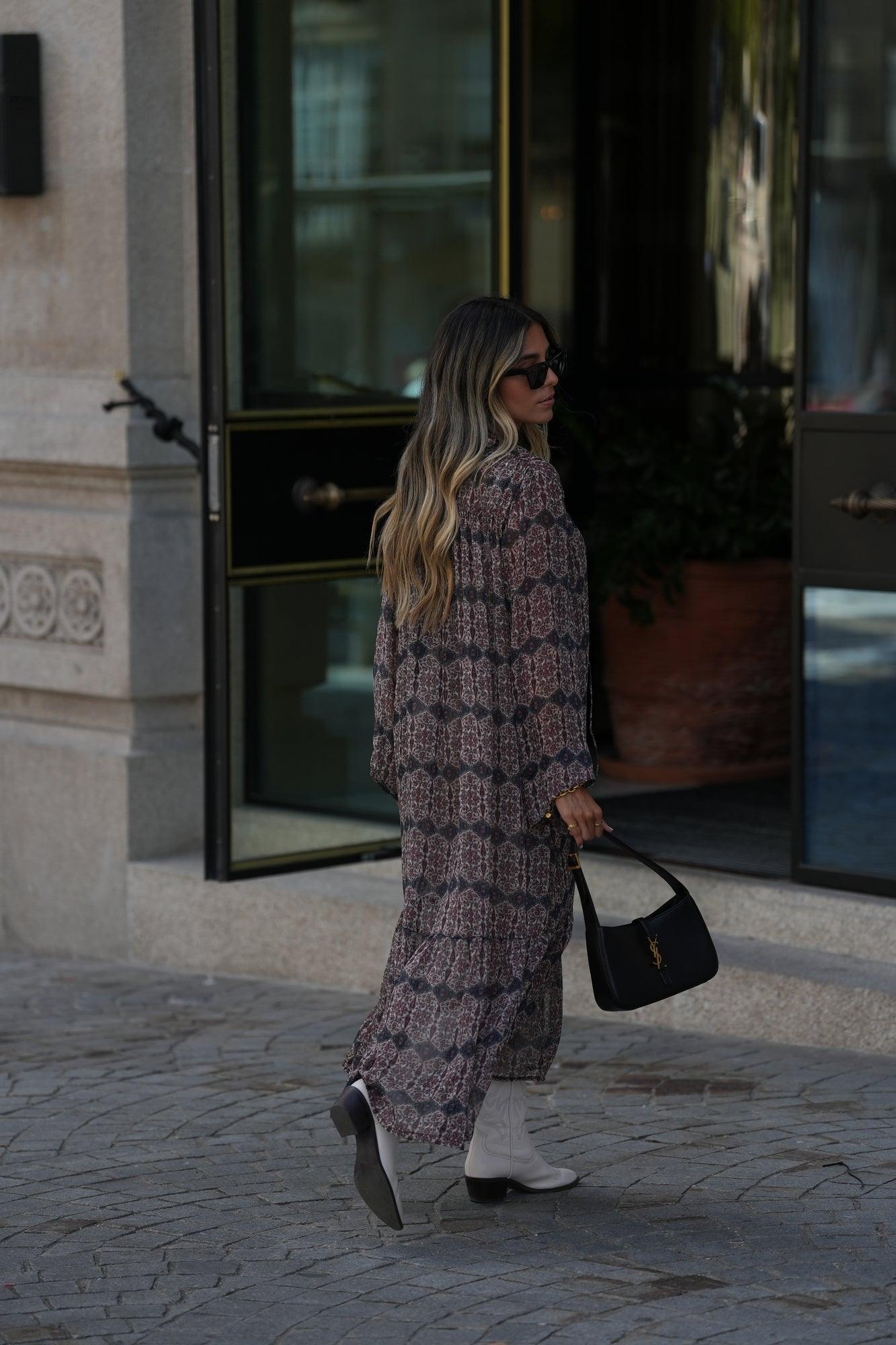 Vestido comprido estampado