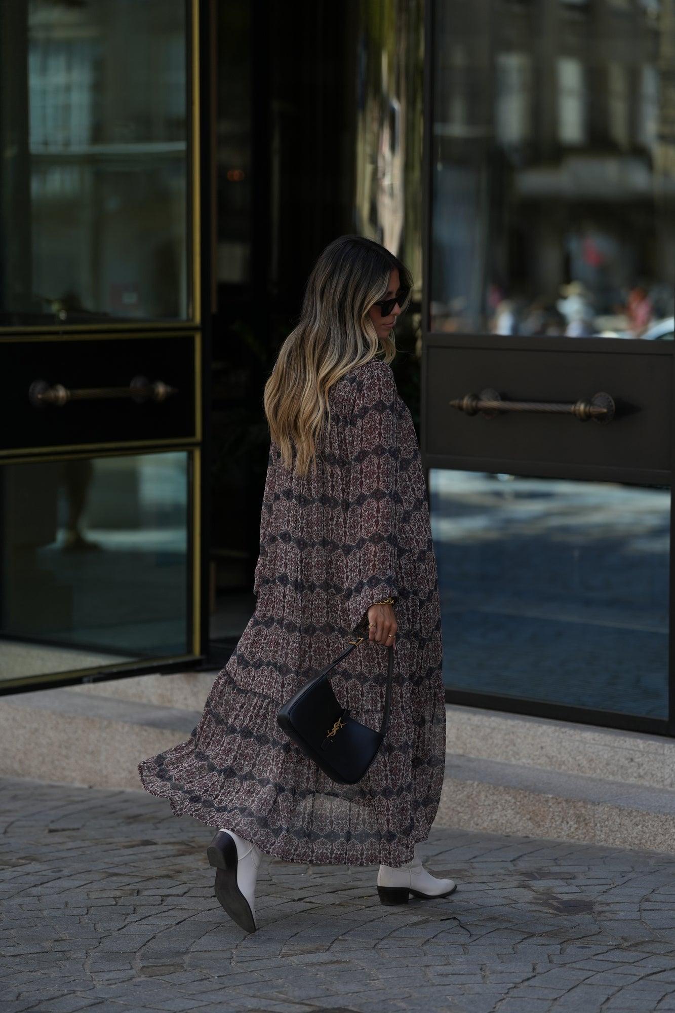 Vestido comprido estampado