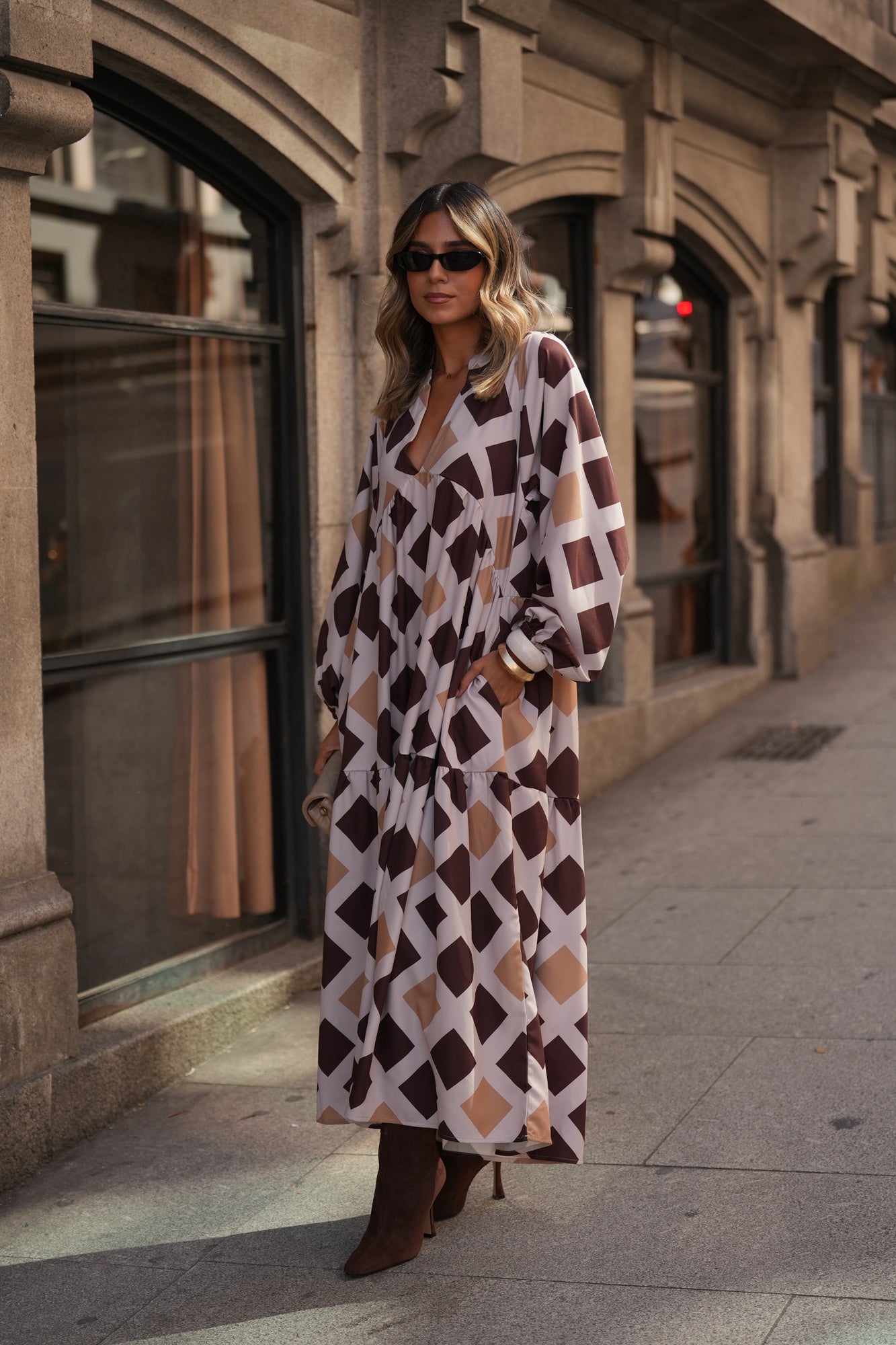 Long printed dress
