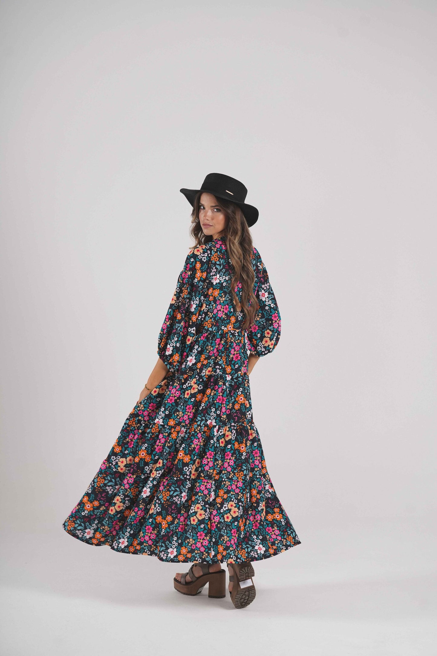 Vestido comprido estampado
