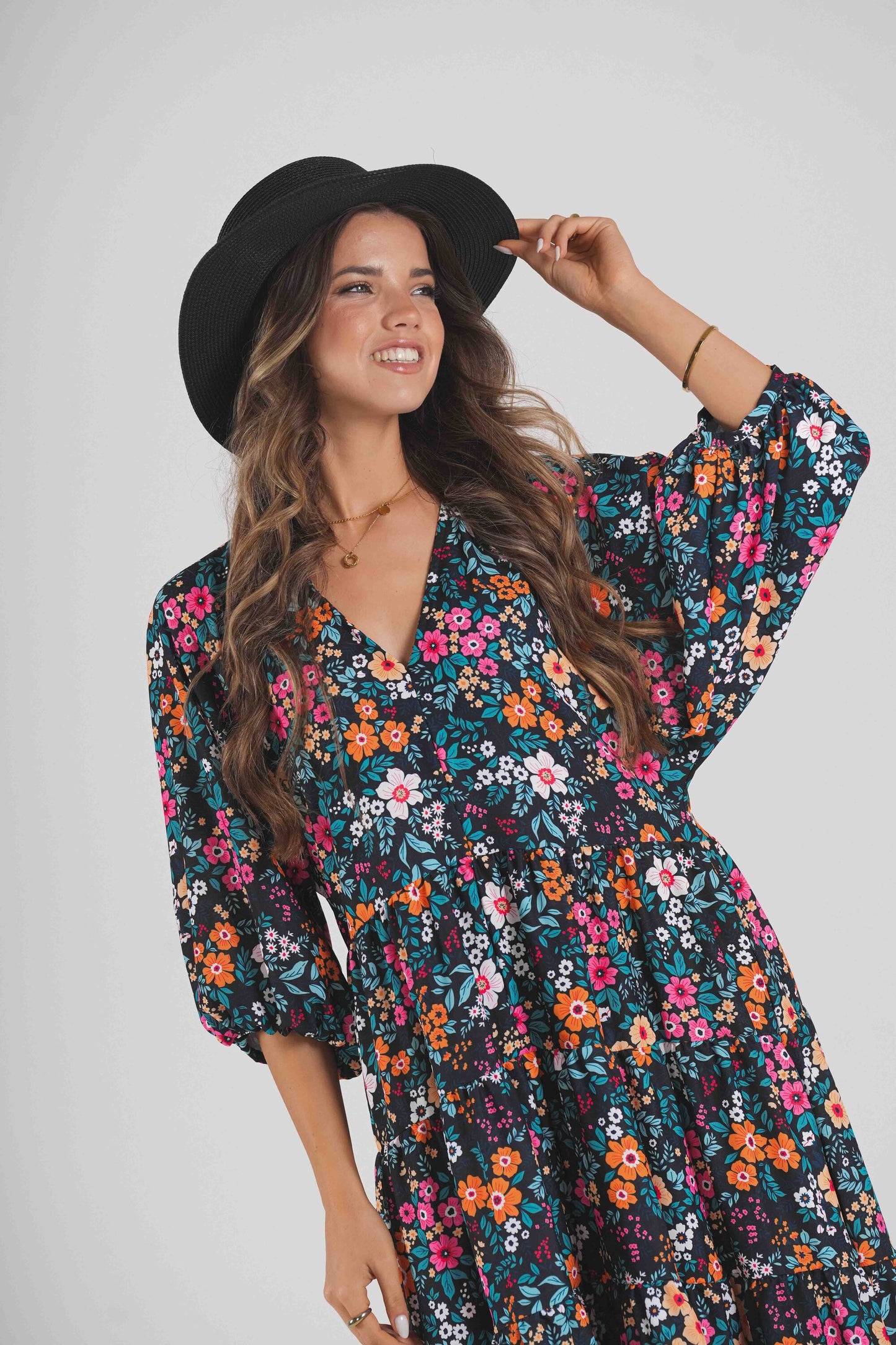 Vestido comprido estampado