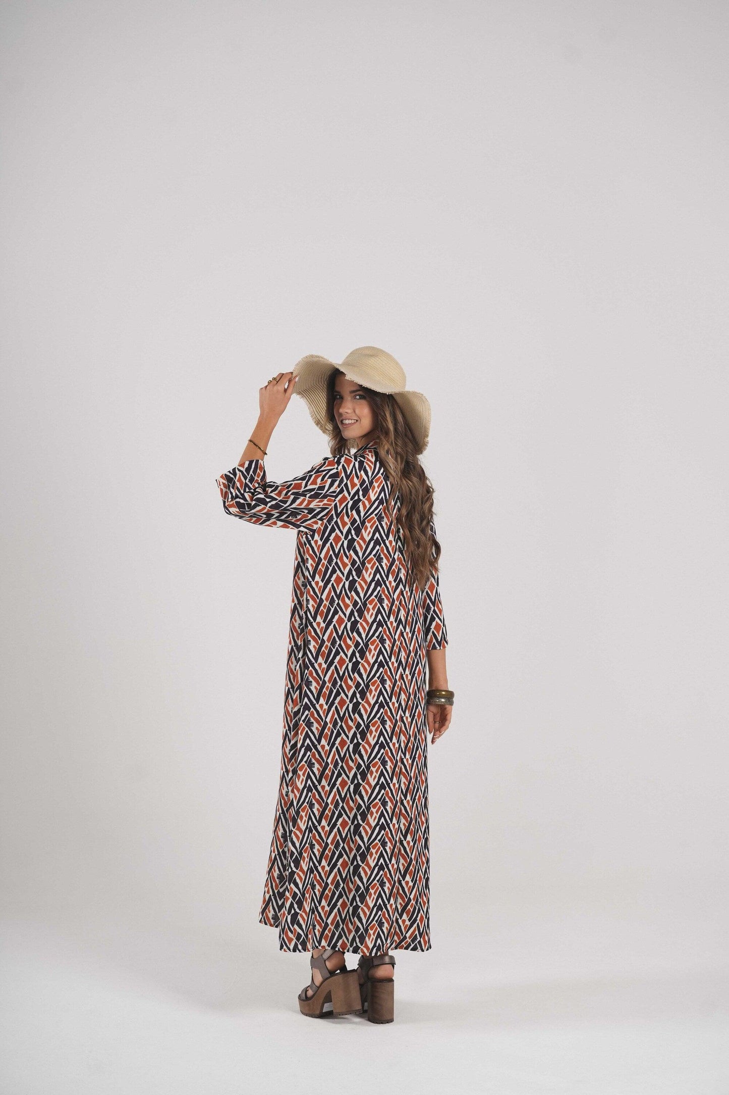 Vestido comprido estampado