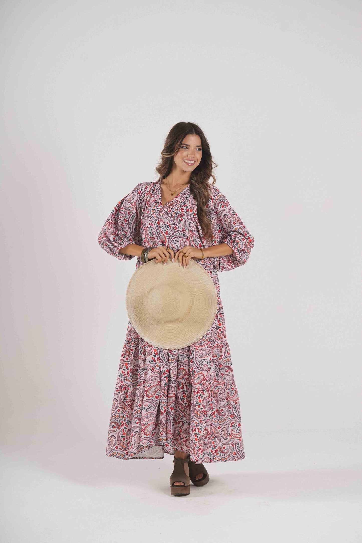 Vestido comprido estampado