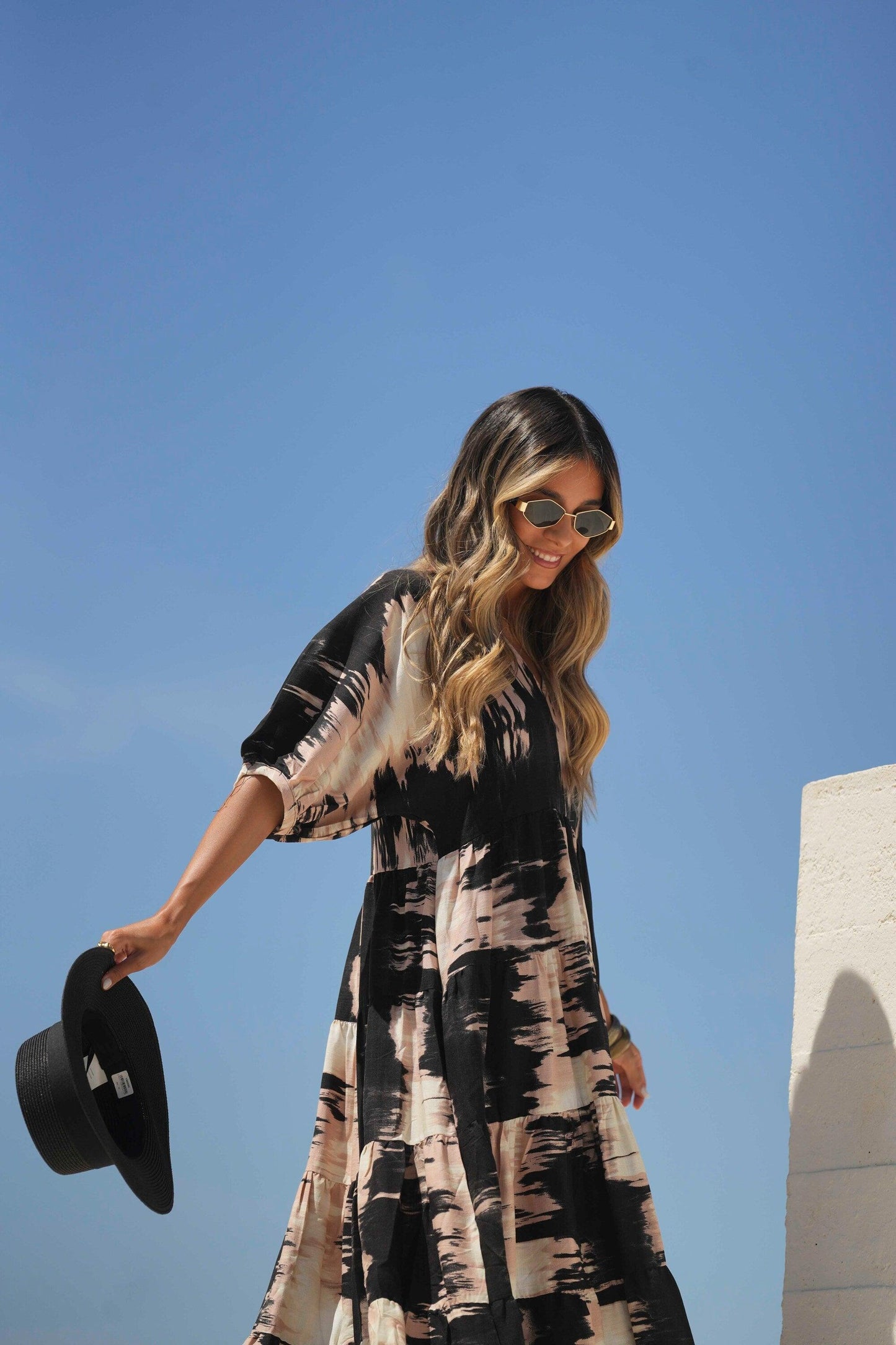 Long printed dress