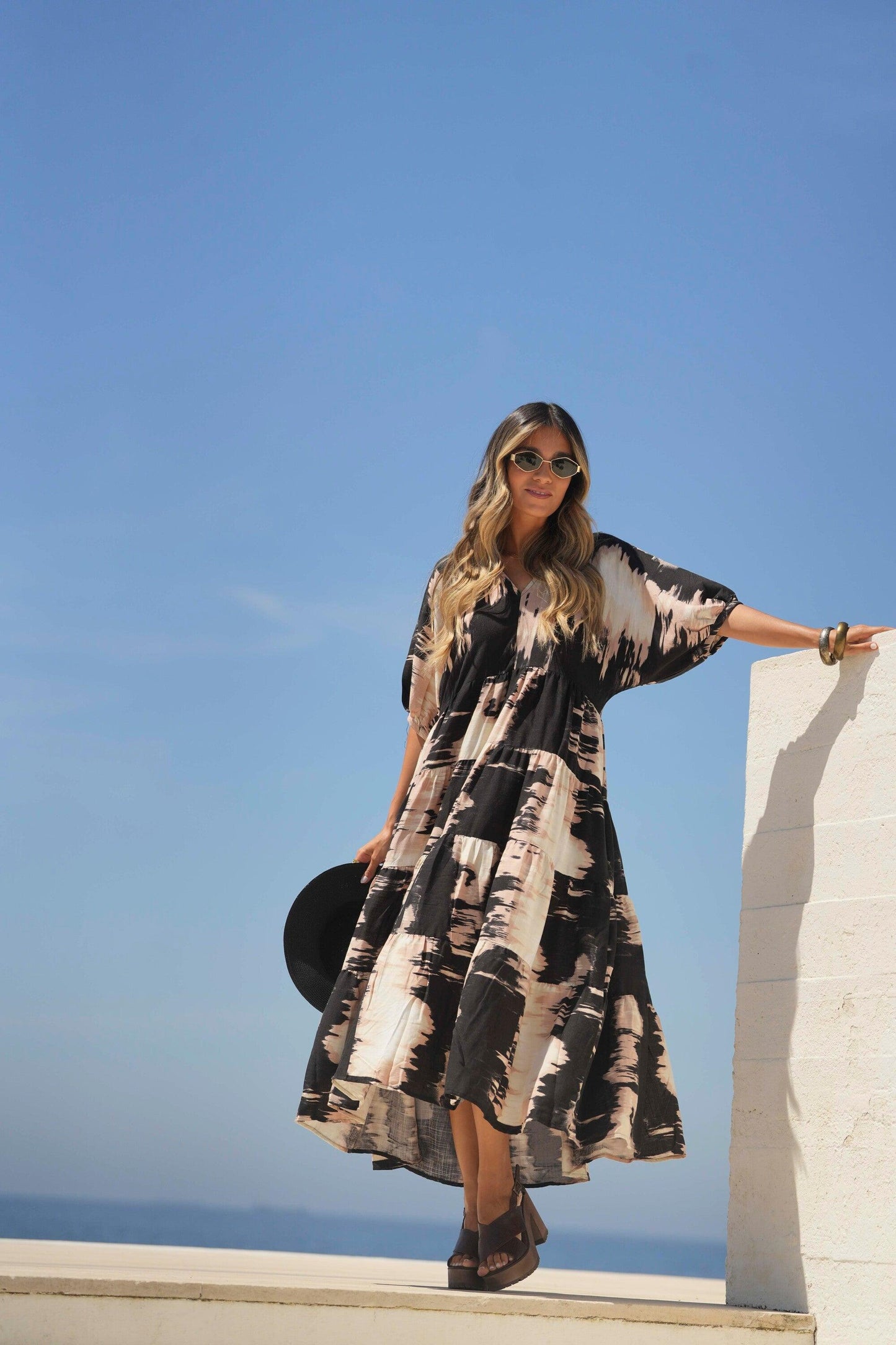 Long printed dress