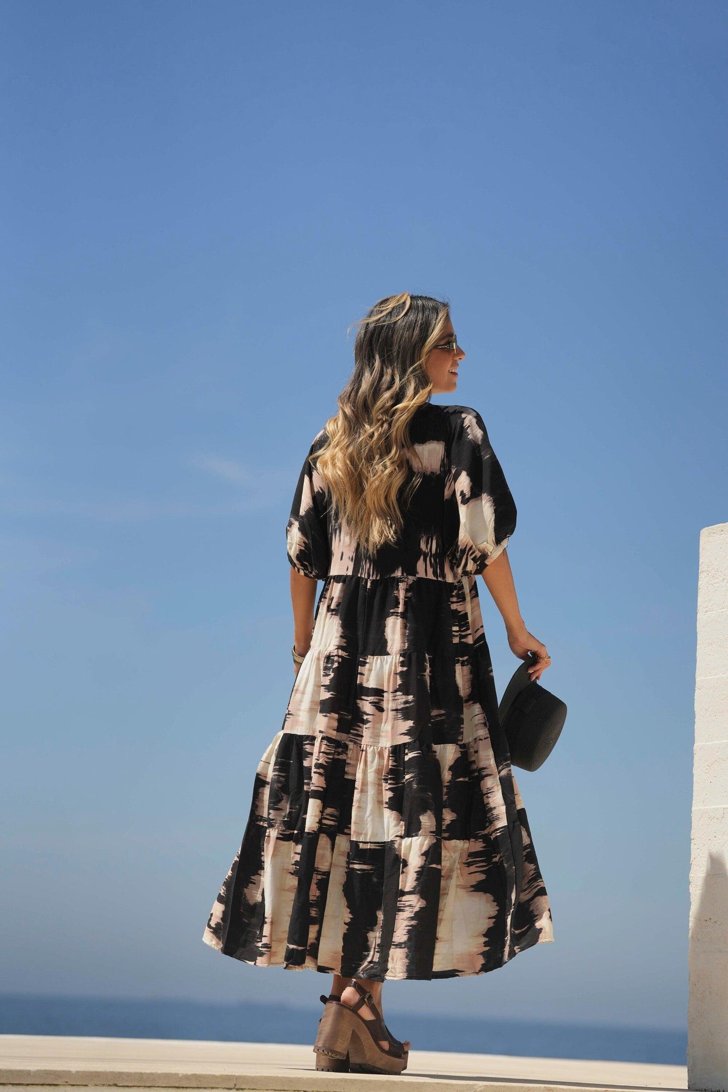 Long printed dress