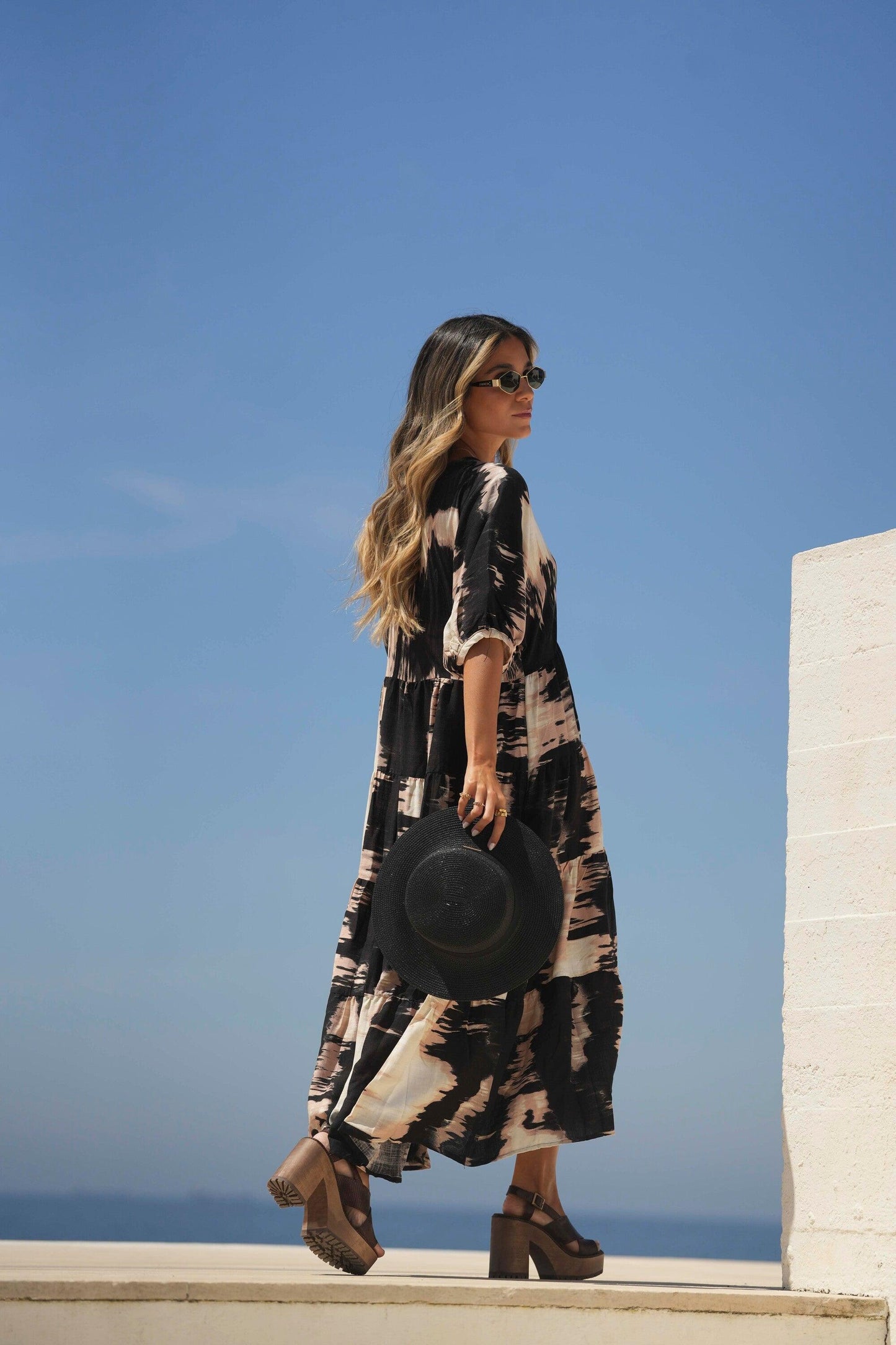Long printed dress