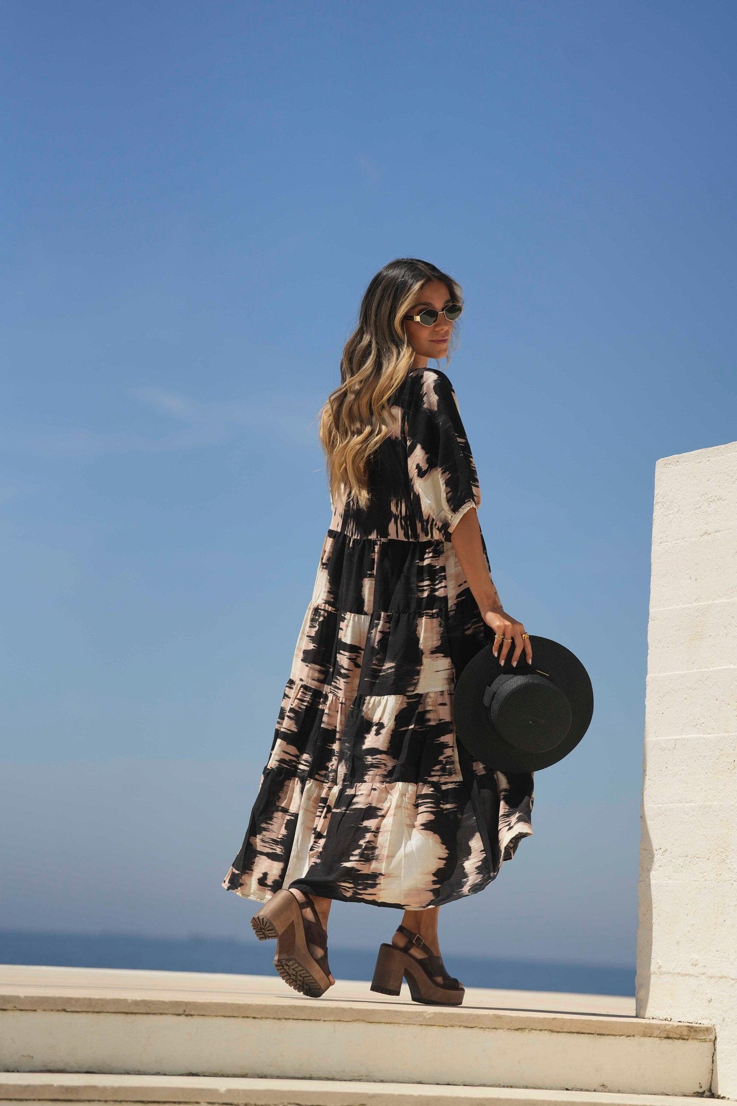 Long printed dress