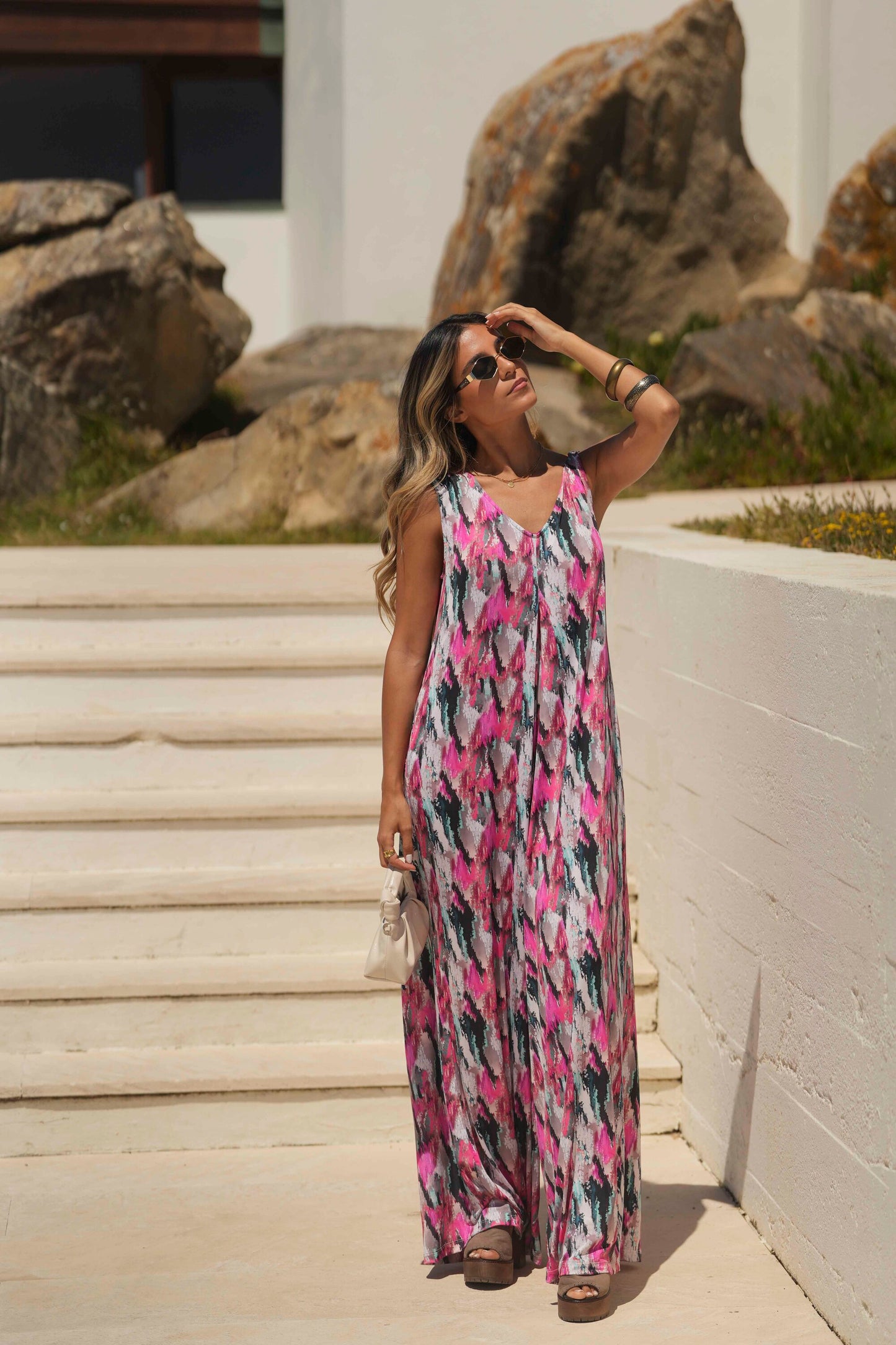 Long knitted jumpsuit