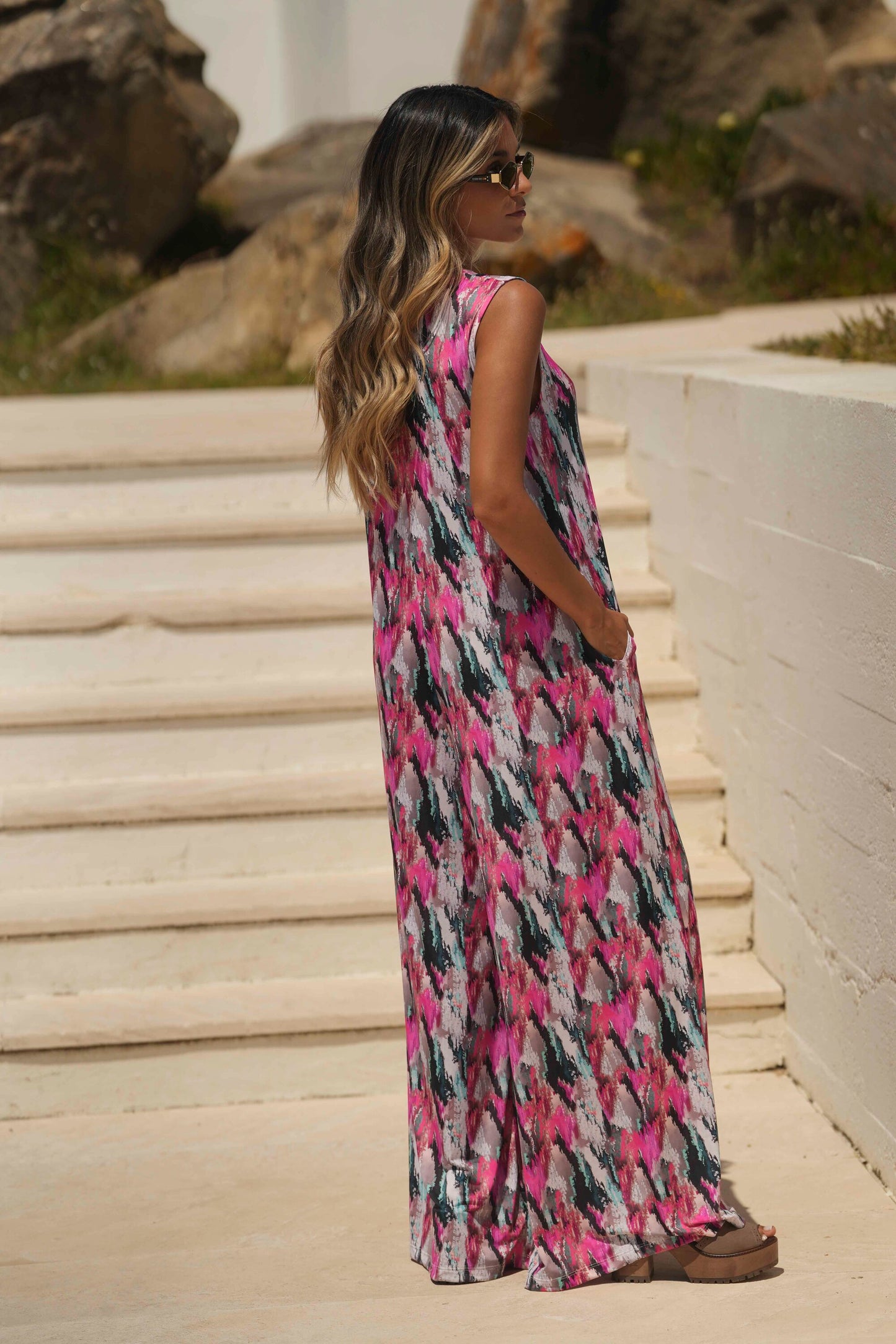 Long knitted jumpsuit