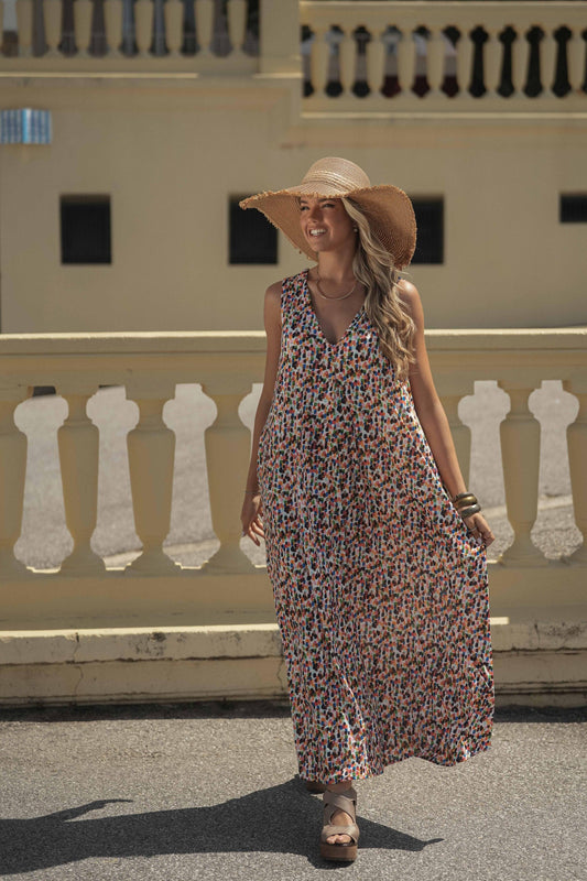 Robe longue en maille