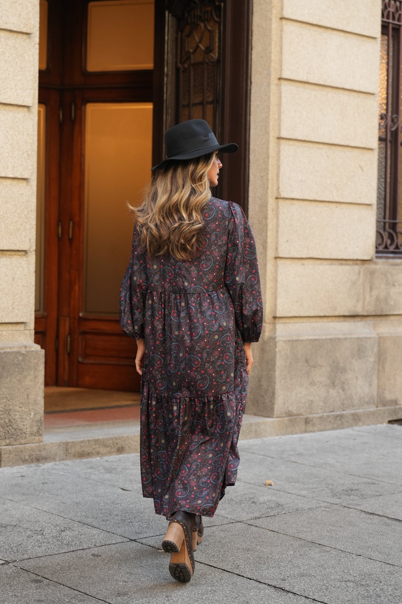 Vestido comprido estampado