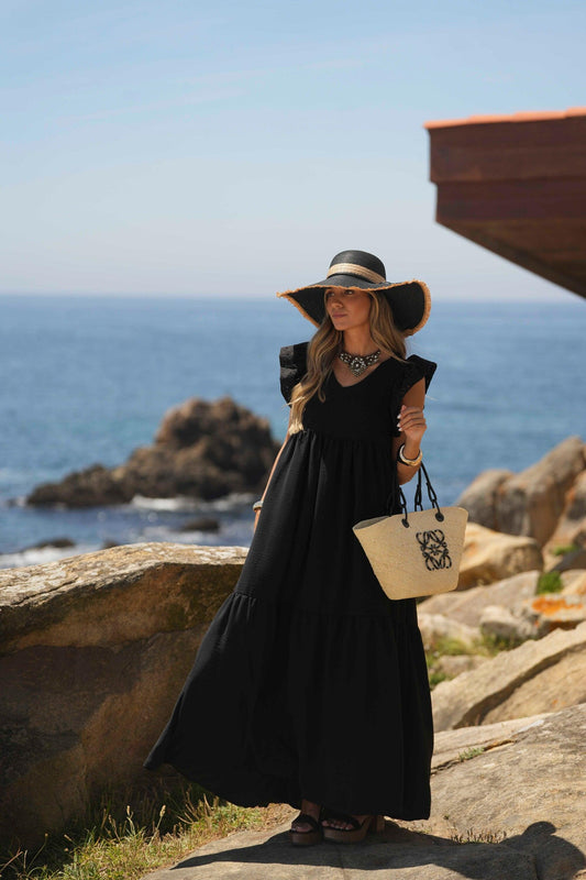 Robe longue noire