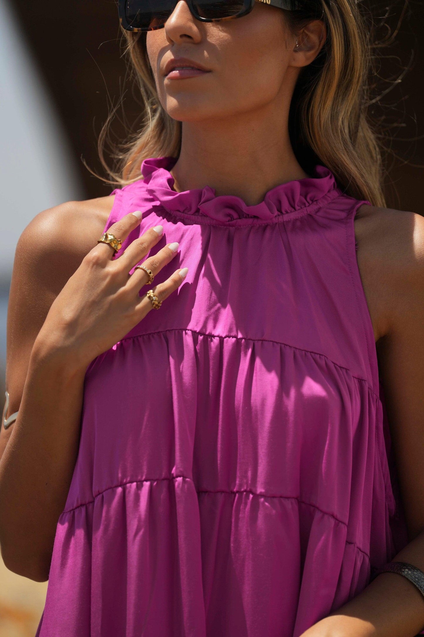 Vestido comprido liso - BOHOME