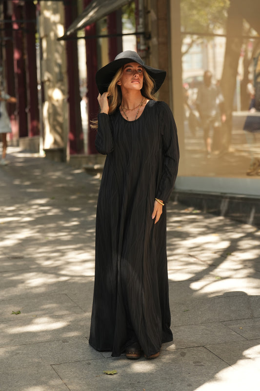 Vestido comprido em malha