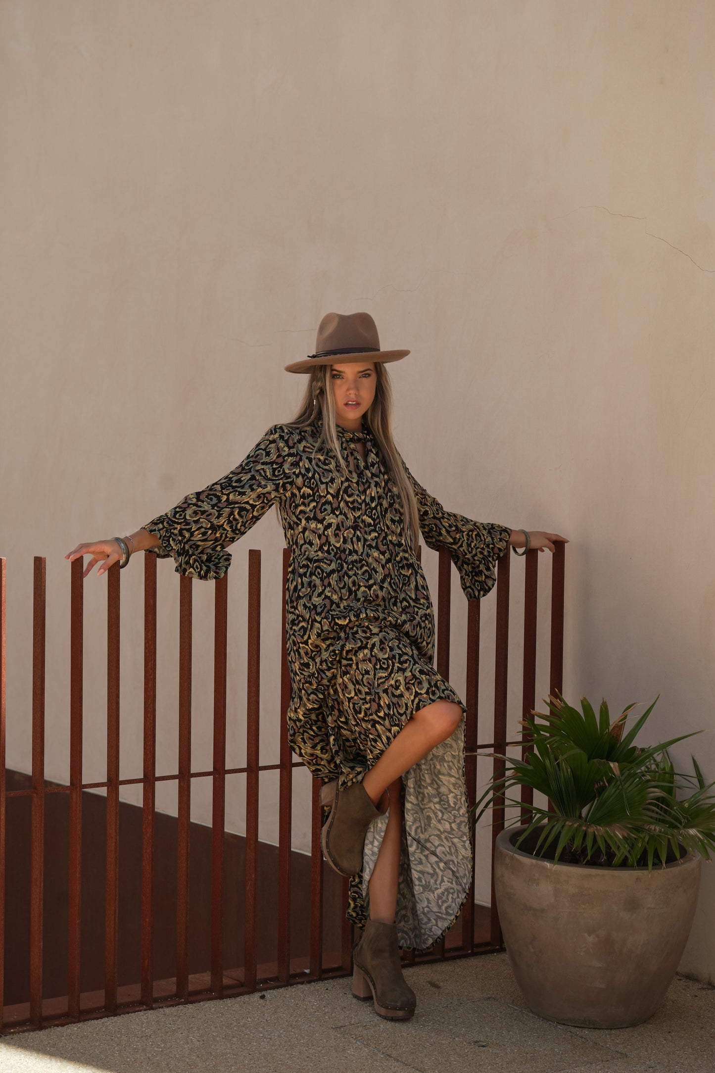 Vestido comprido estampado