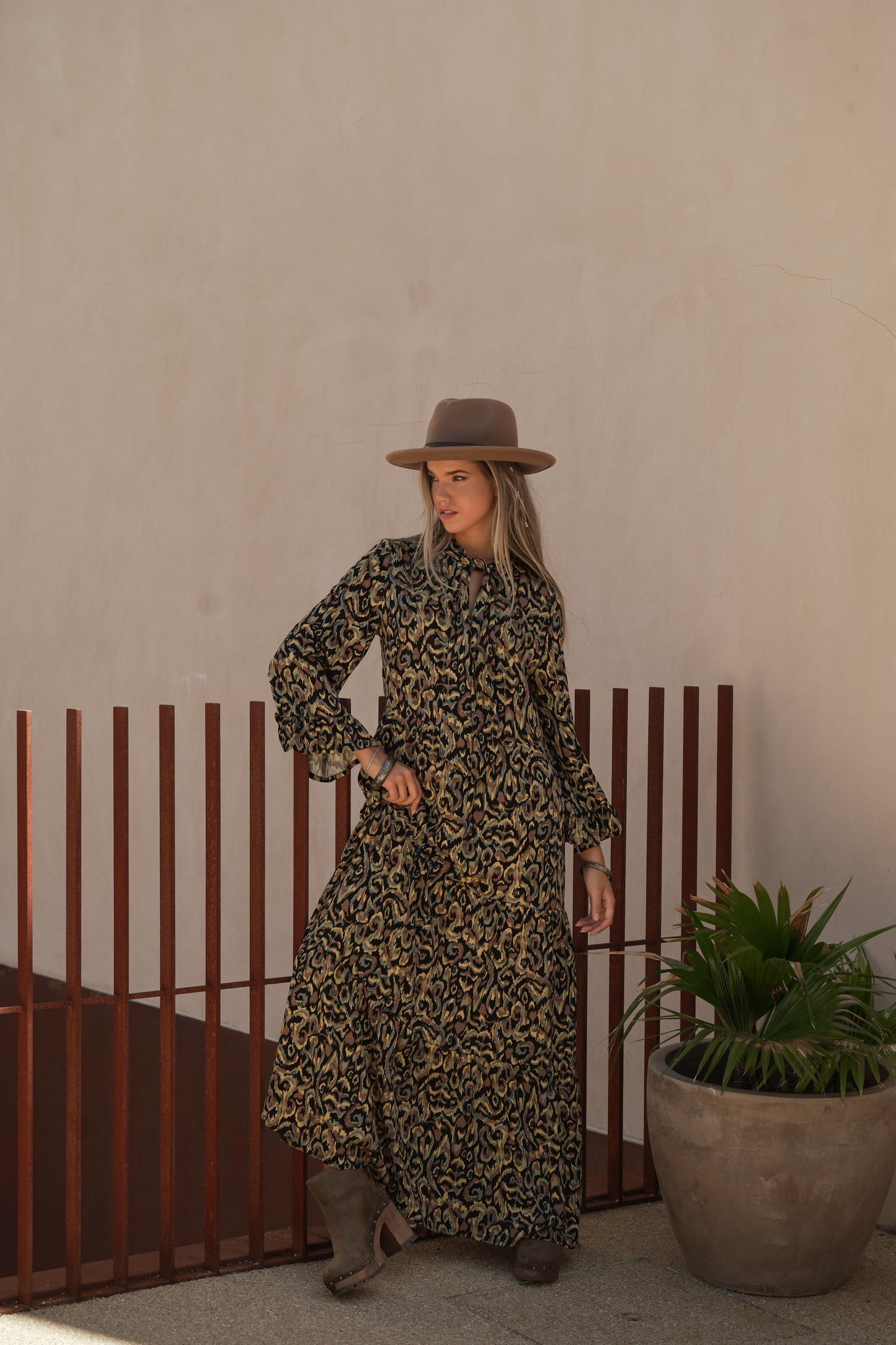 Vestido comprido estampado