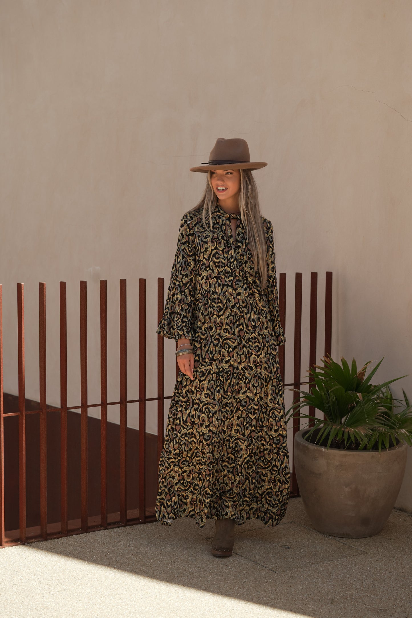 Vestido comprido estampado