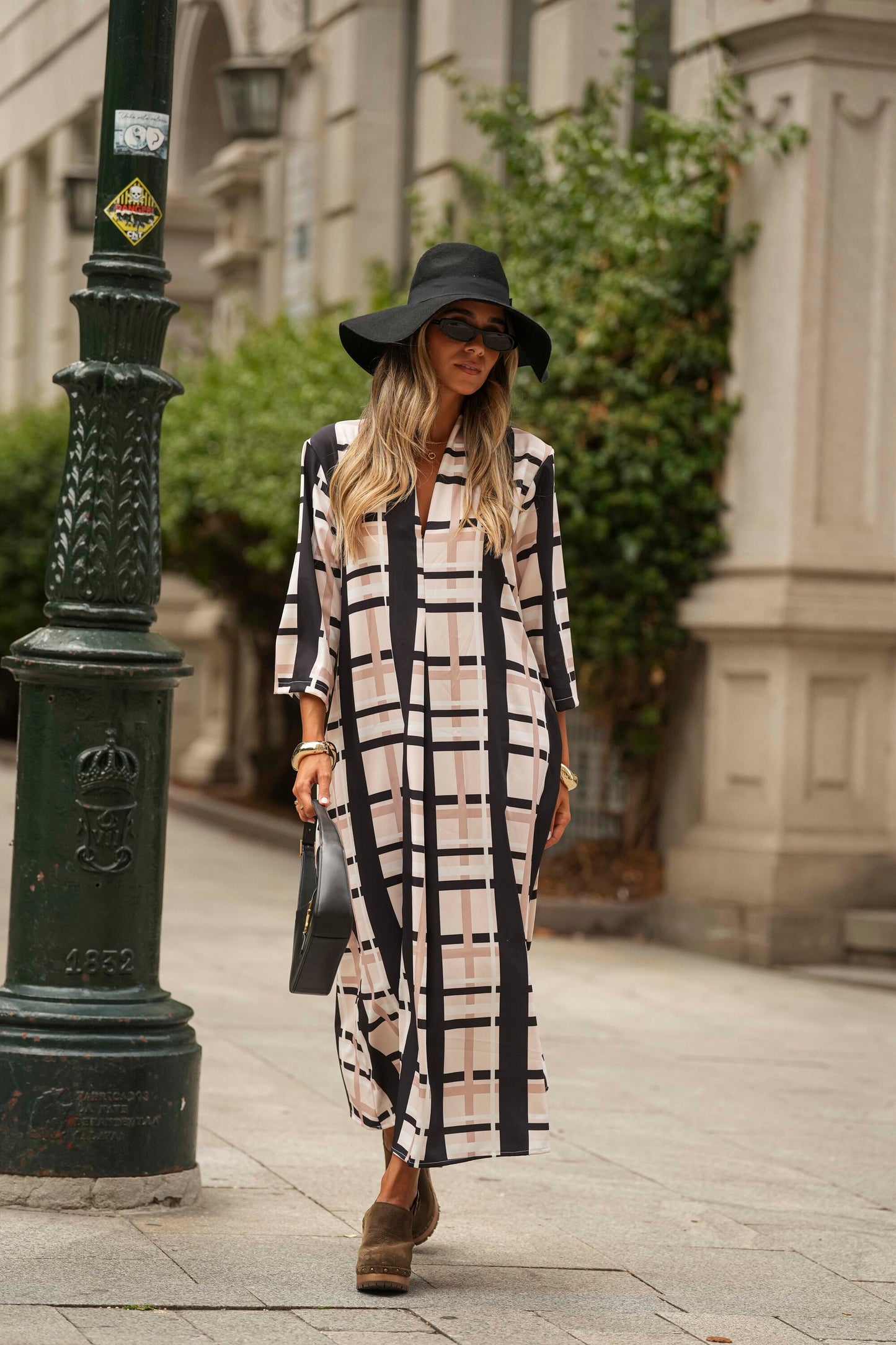 Vestido comprido estampado