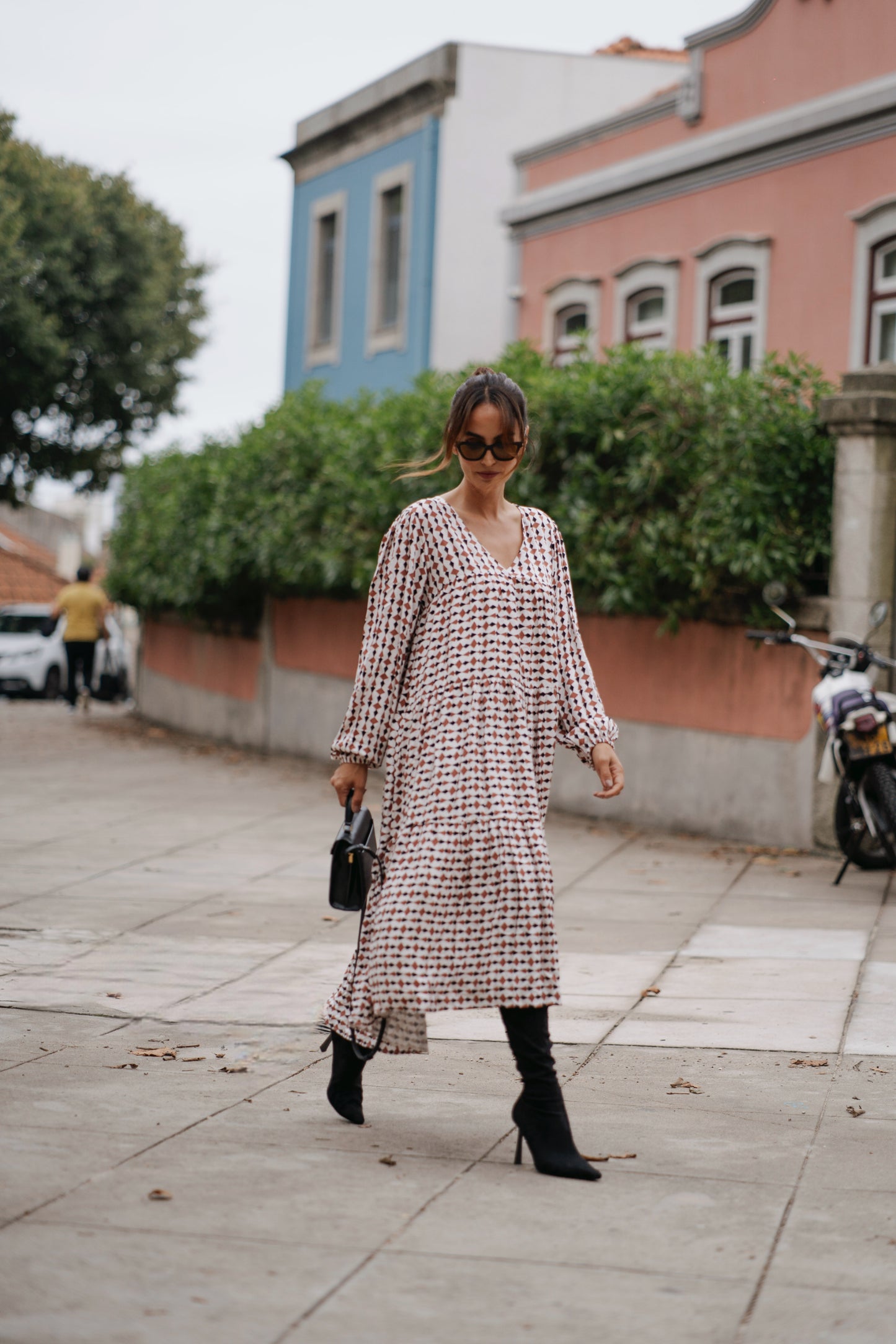 Vestido comprido estampado