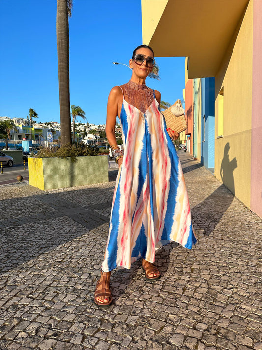 Robe longue à bretelles