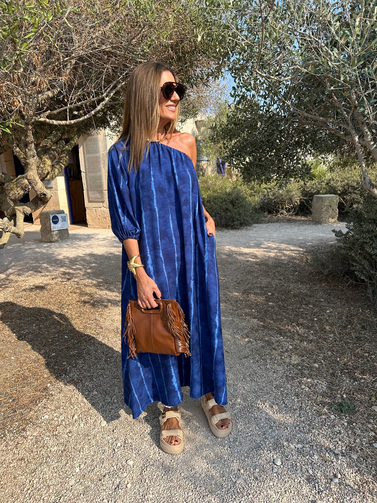 Vestido comprido estampado