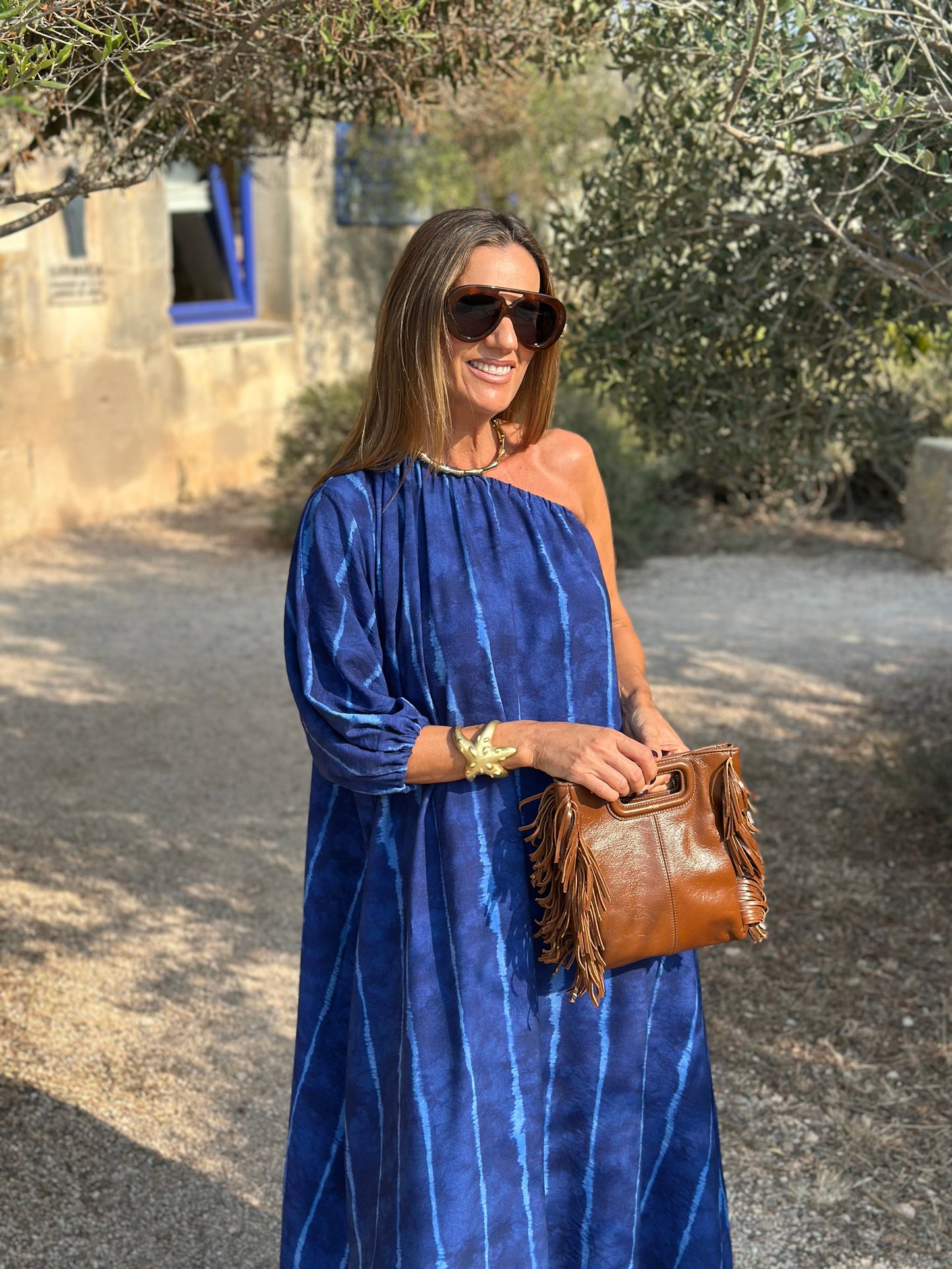 Vestido comprido estampado