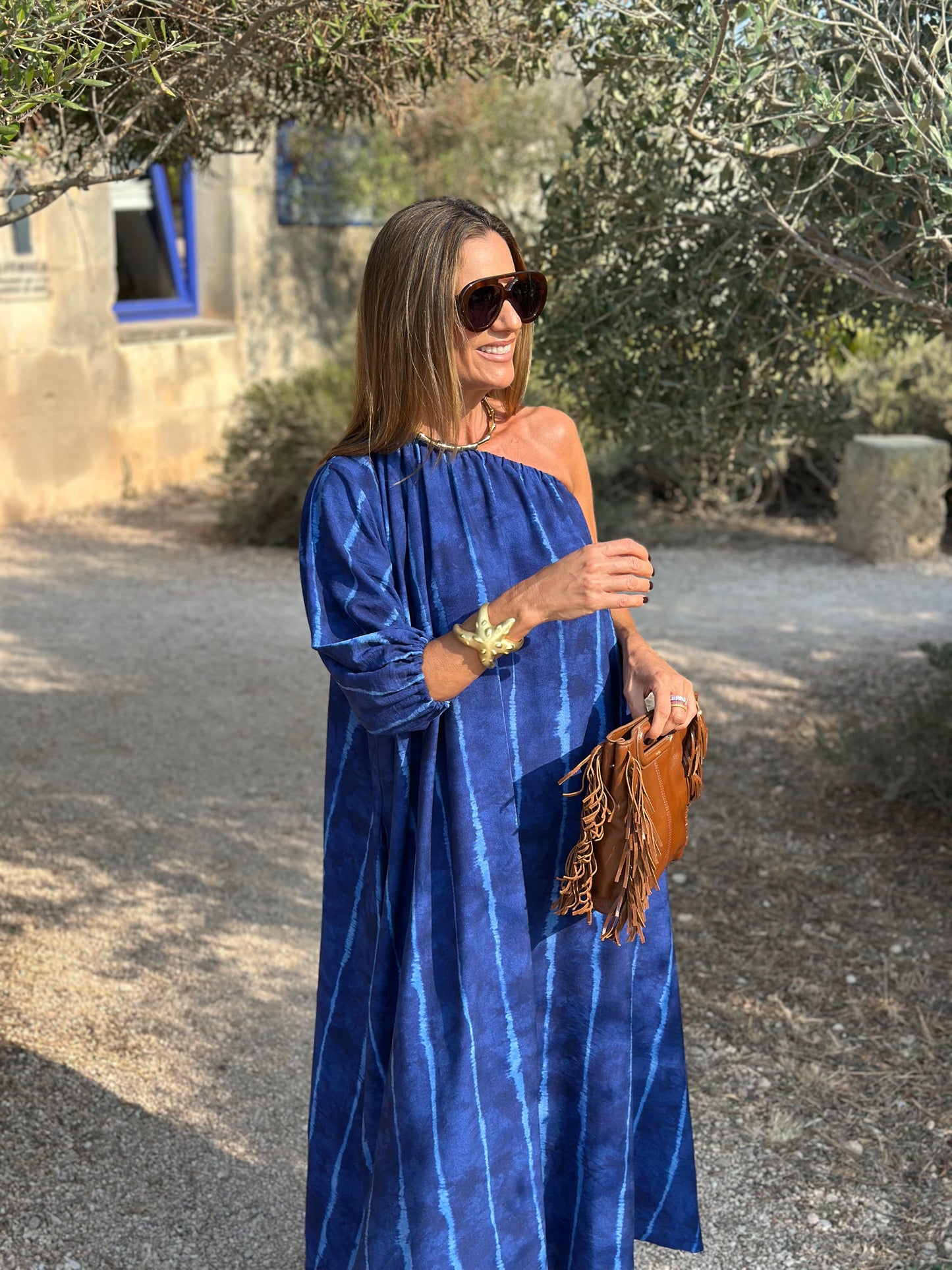 Vestido comprido estampado