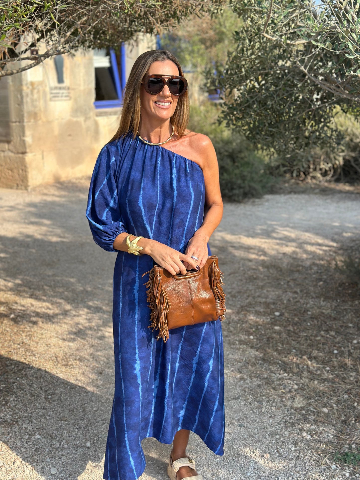 Vestido comprido estampado