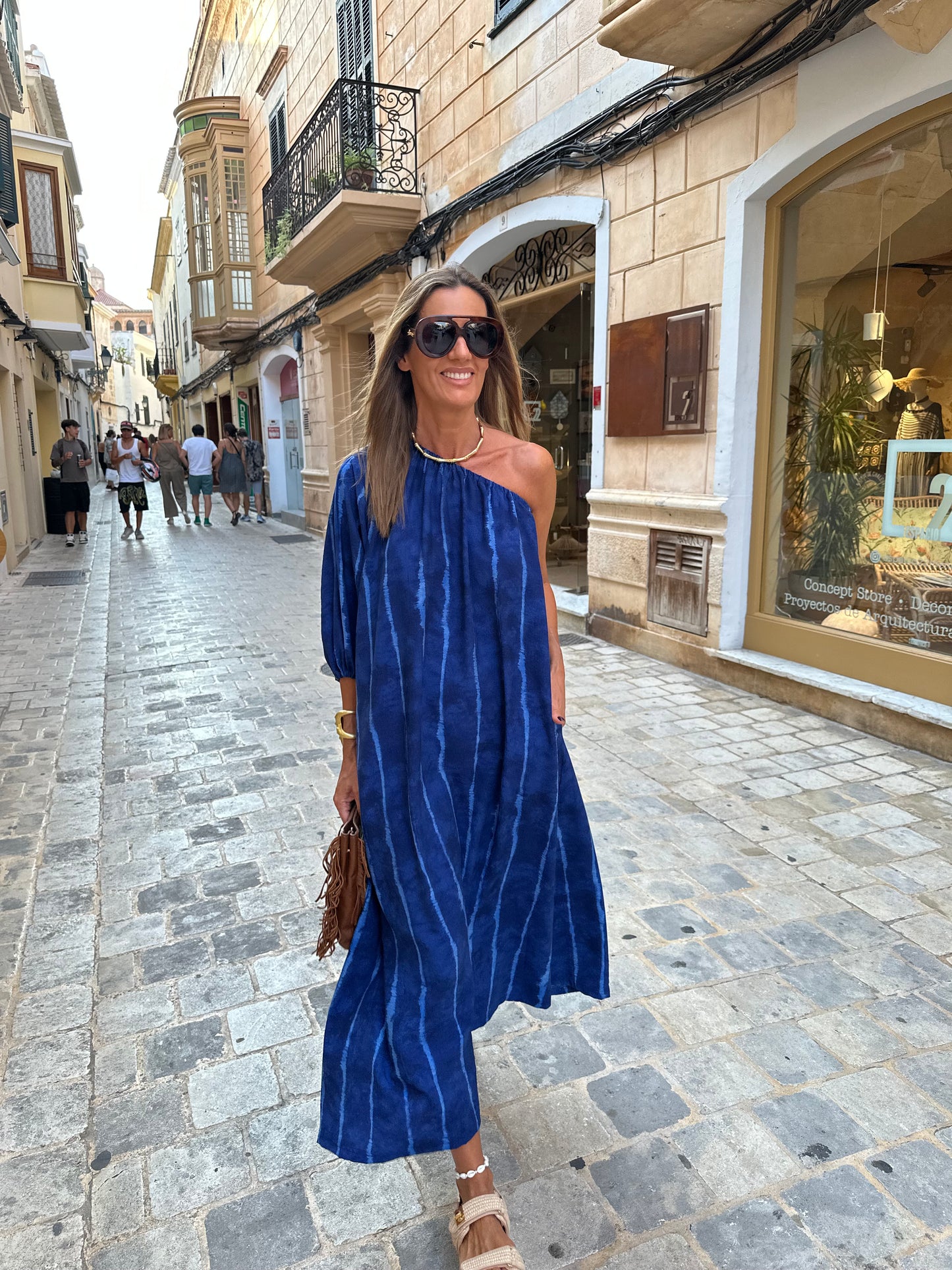 Vestido comprido estampado