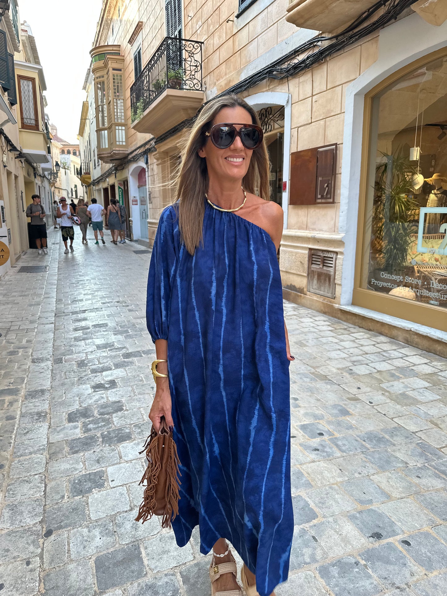 Vestido comprido estampado