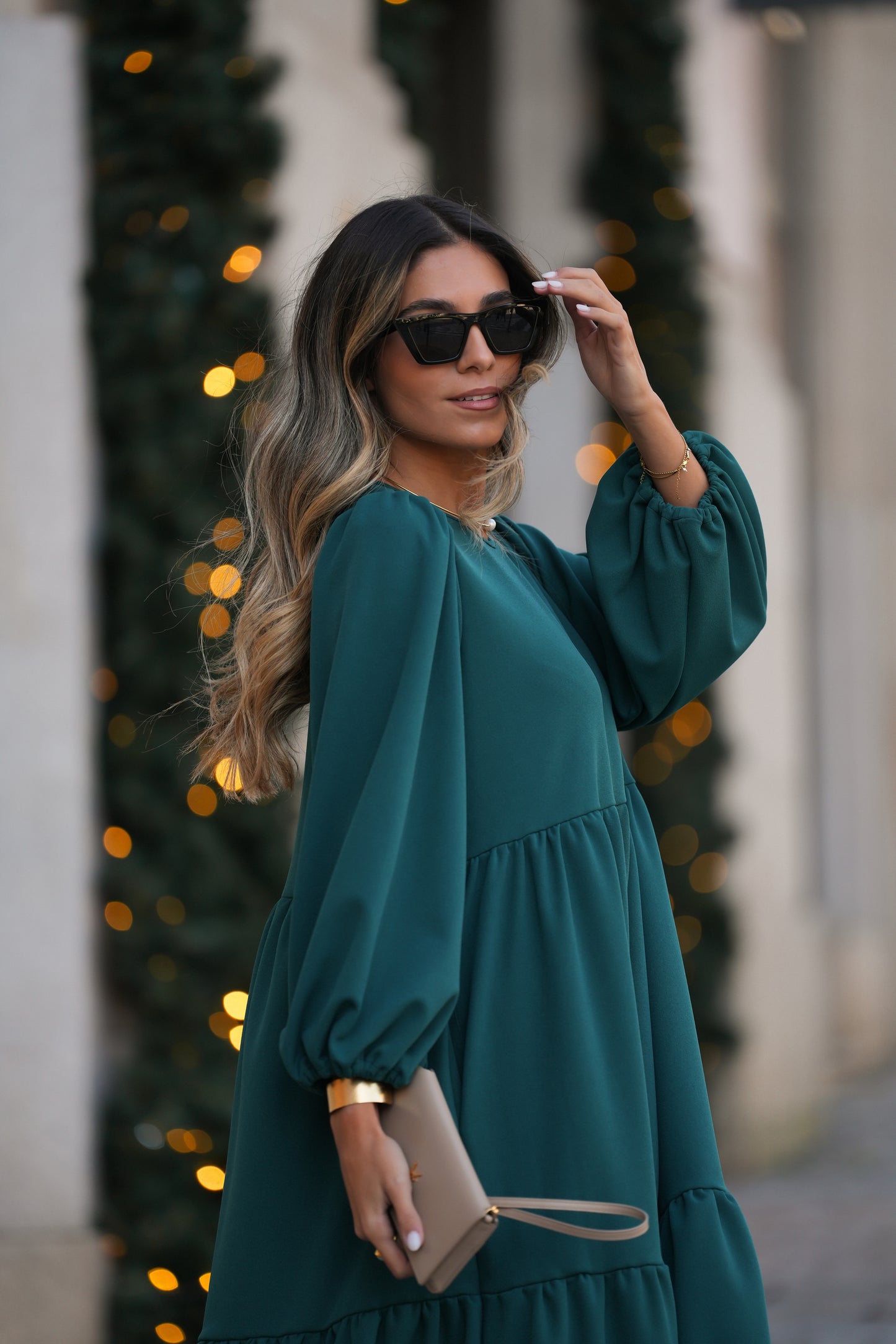 Long dress with ruffles