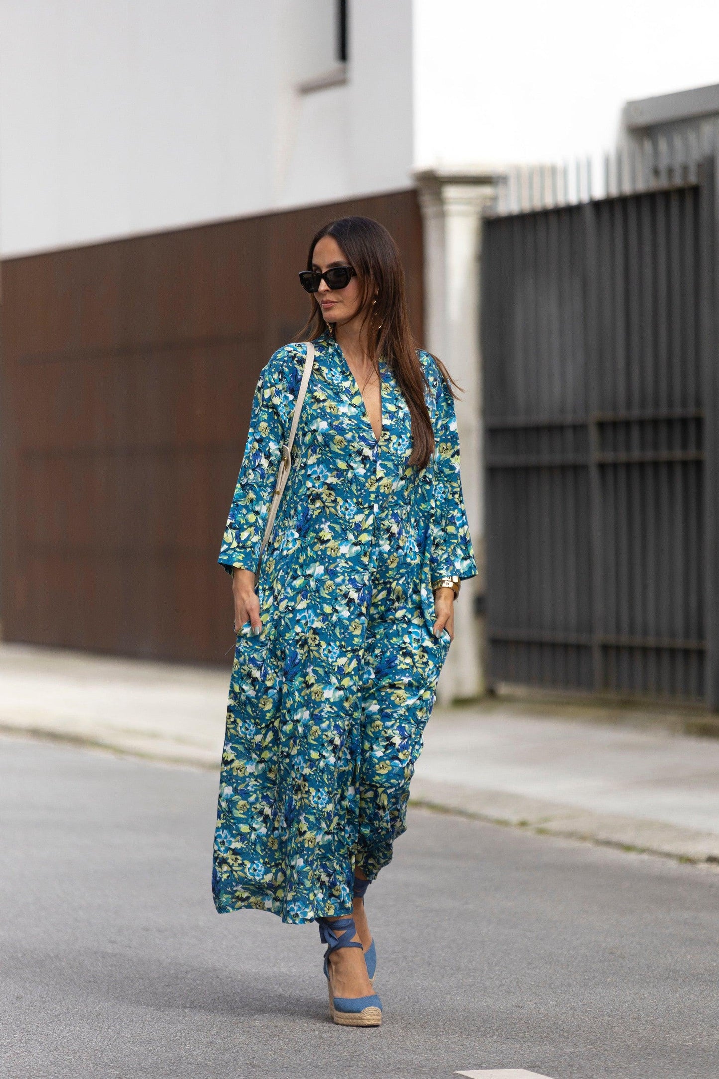 Vestido comprido estampado