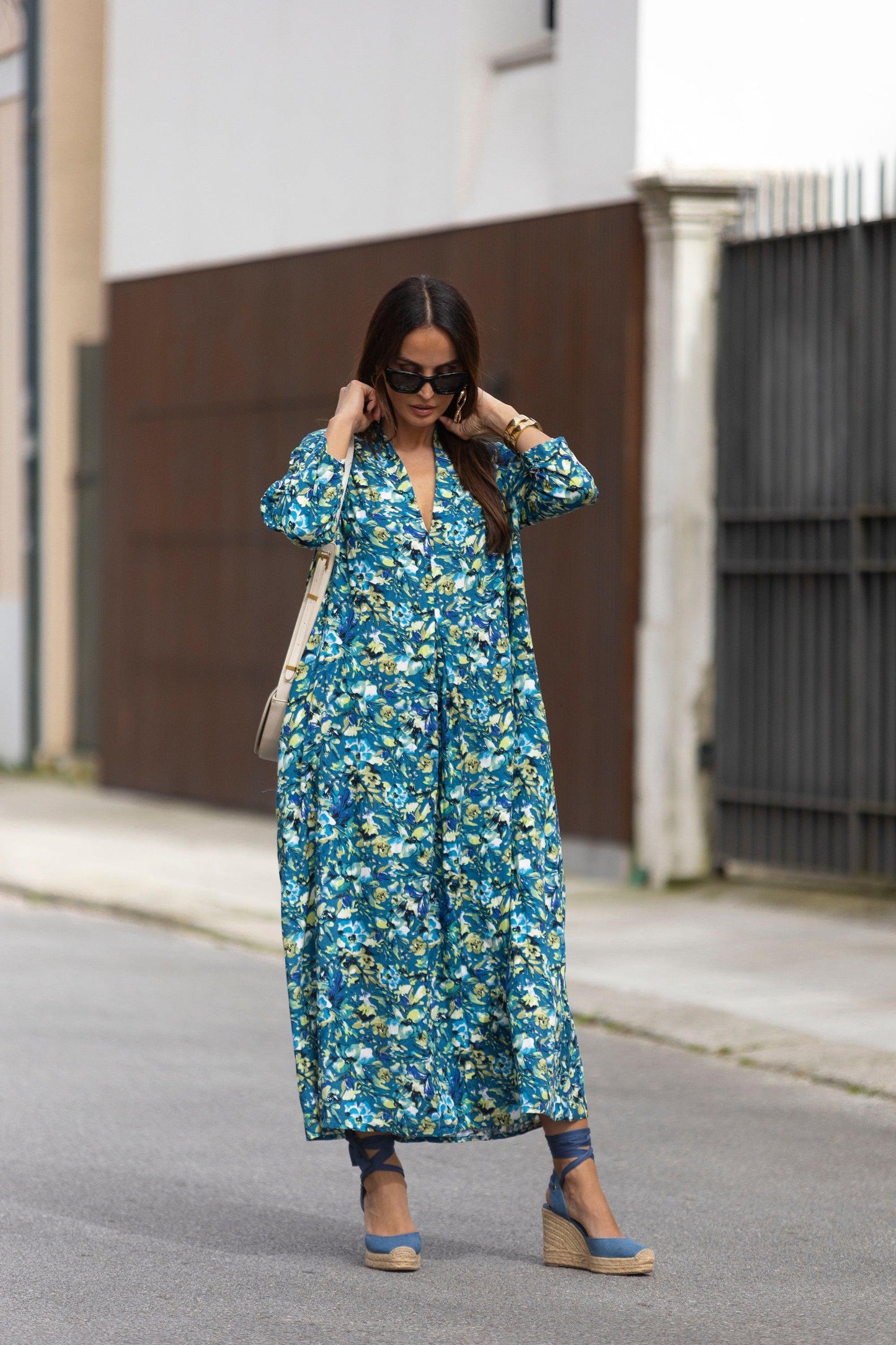 Vestido comprido estampado