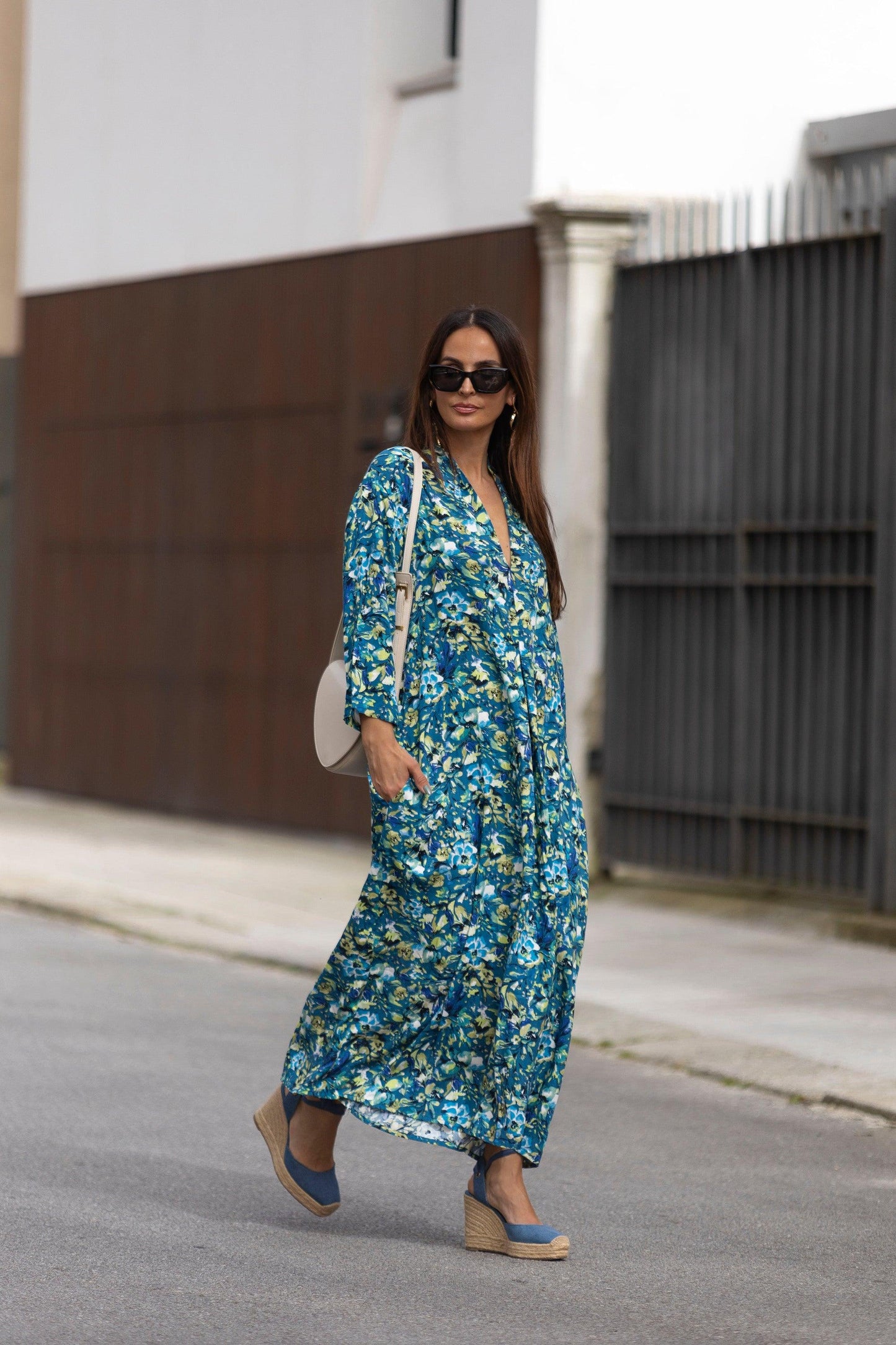 Vestido comprido estampado