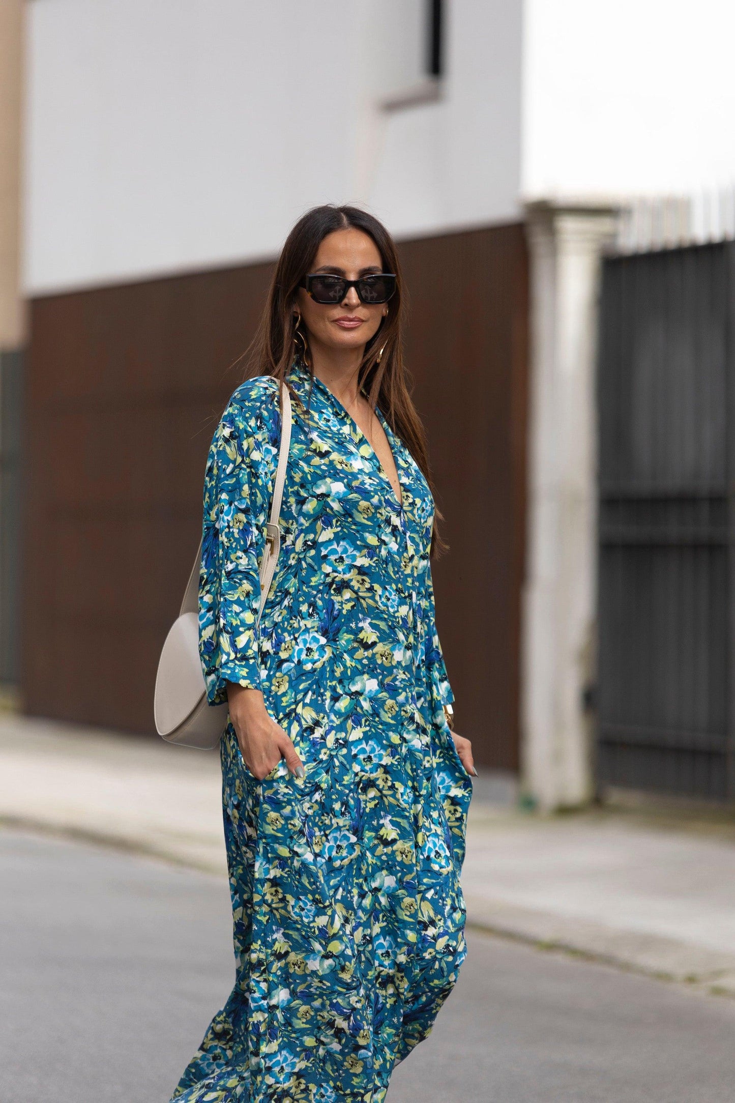 Vestido comprido estampado