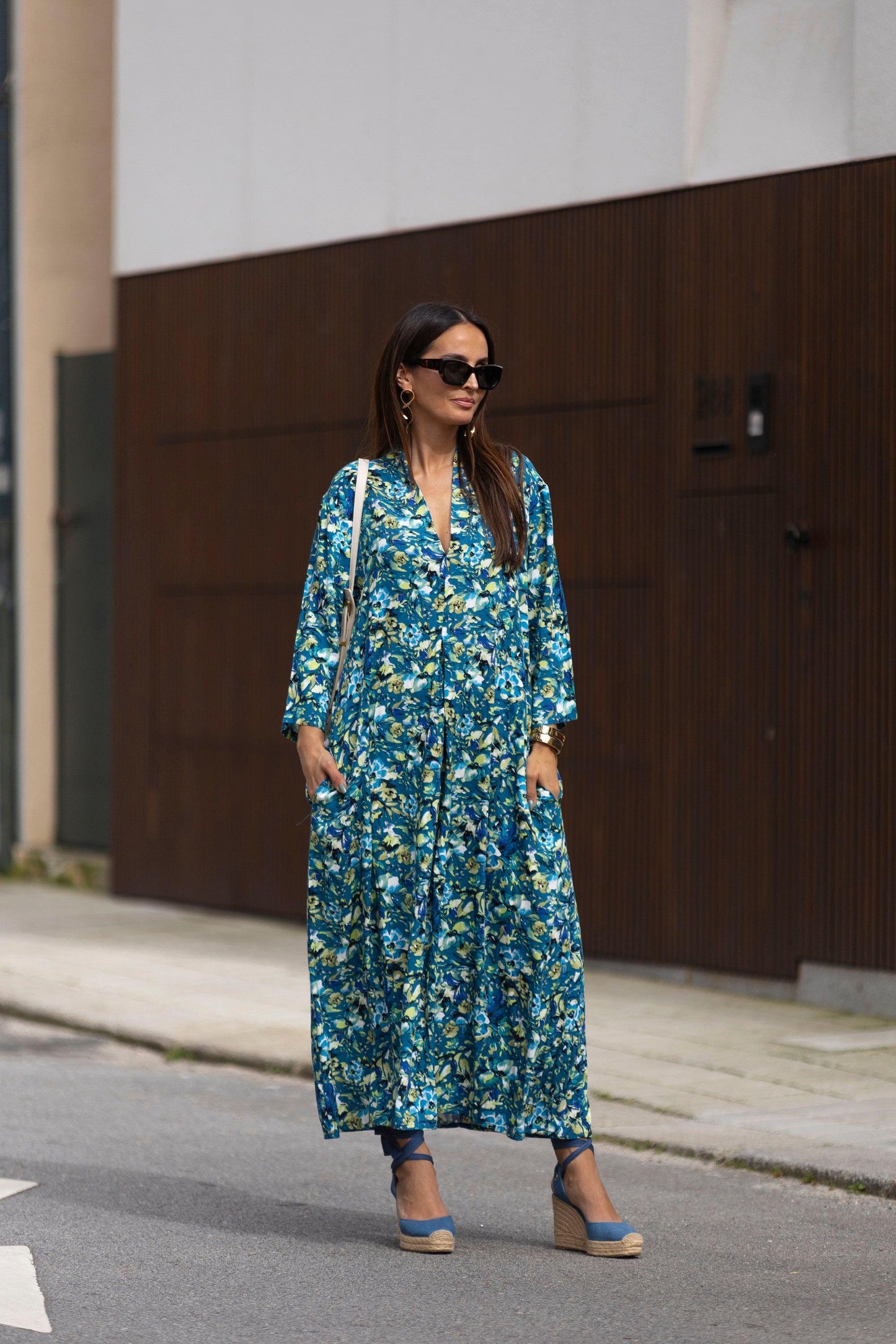 Vestido comprido estampado