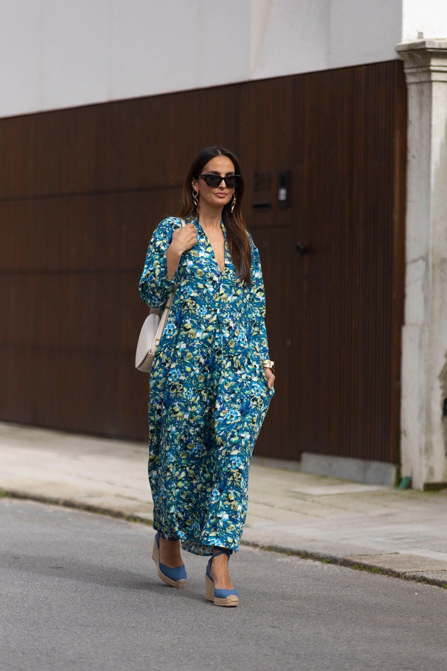 Vestido comprido estampado