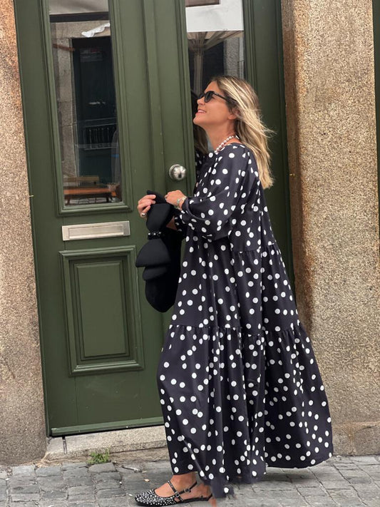 Vestido comprido estampado