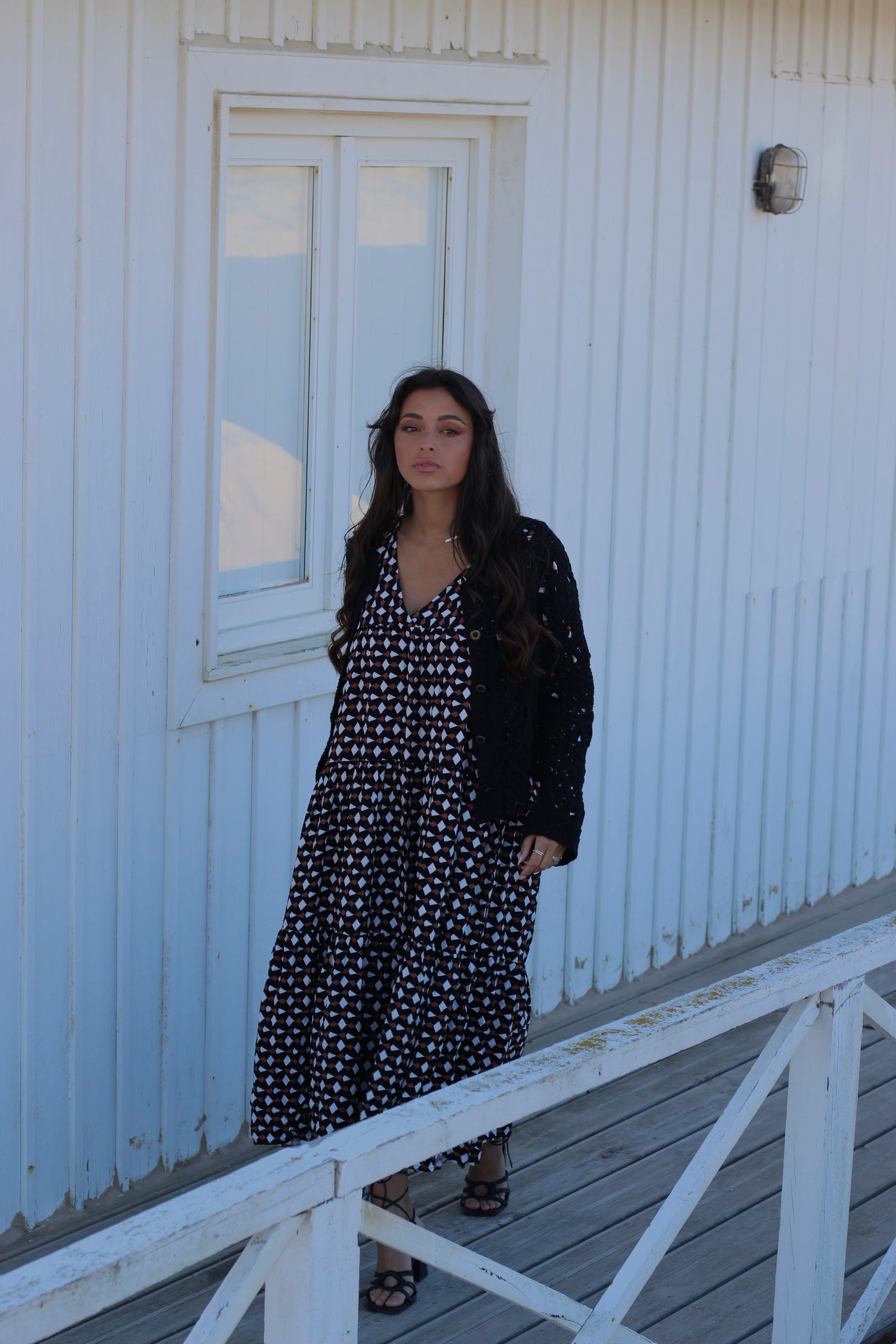 Vestido comprido estampado